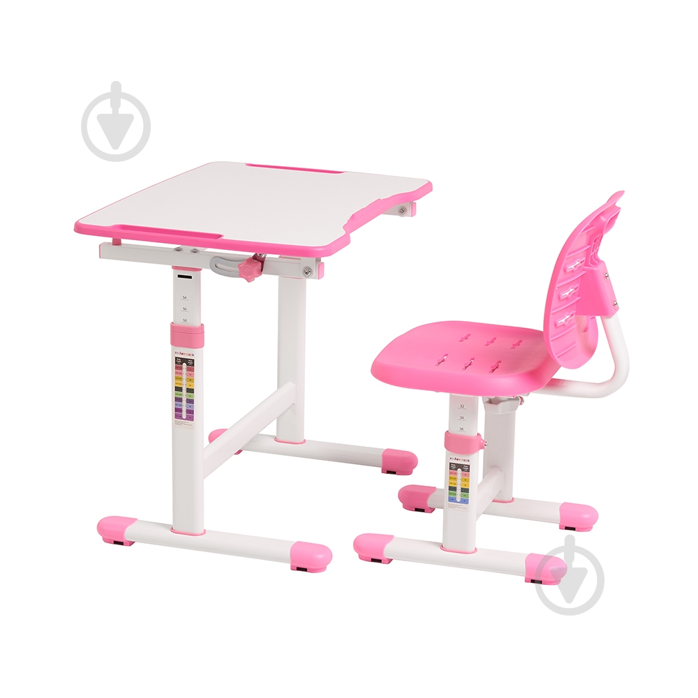 Комплект парта и стул-трансформеры FunDesk Omino Pink - фото 1
