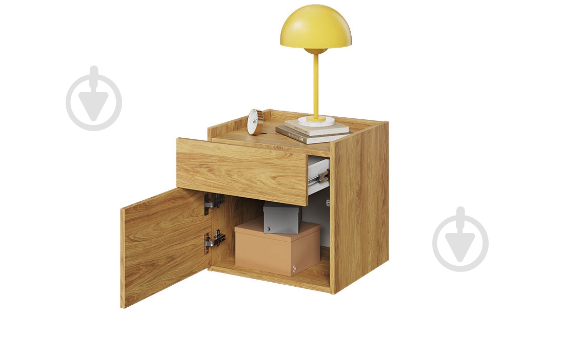 Тумба приліжкова FRISCO Тін Флекс 450x450x400 мм гікорі натуральний - фото 3 Тумба приліжкова FRISCO Тін Флекс 450x450x400 мм гікорі натуральний - фото 3