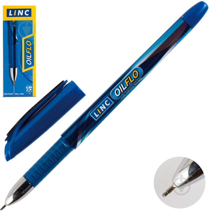 Ручка LINC Oilflo 0,7 мм синяя - фото 2