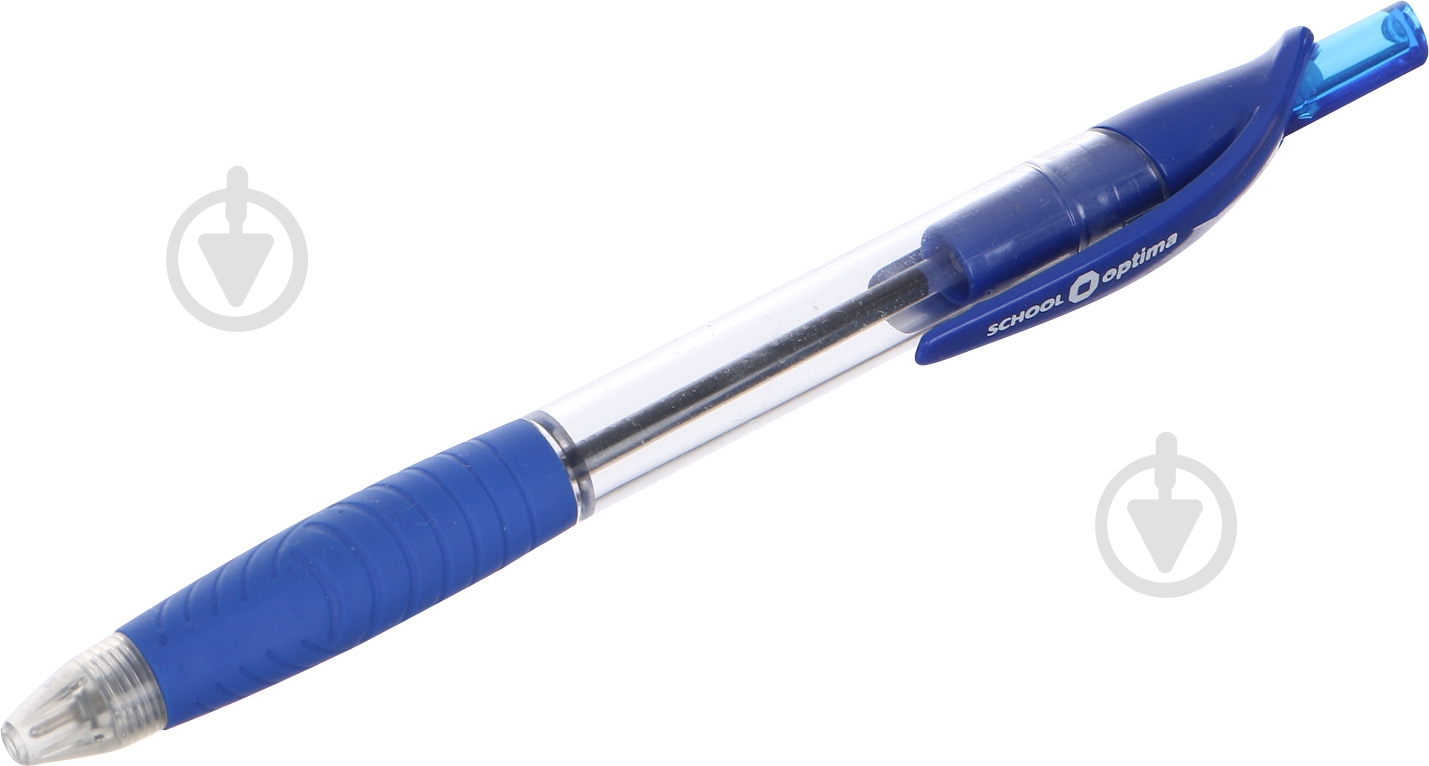Ручка Optima School 0,7 мм синяя - фото 2 Ручка Optima School 0,7 мм синяя - фото 2