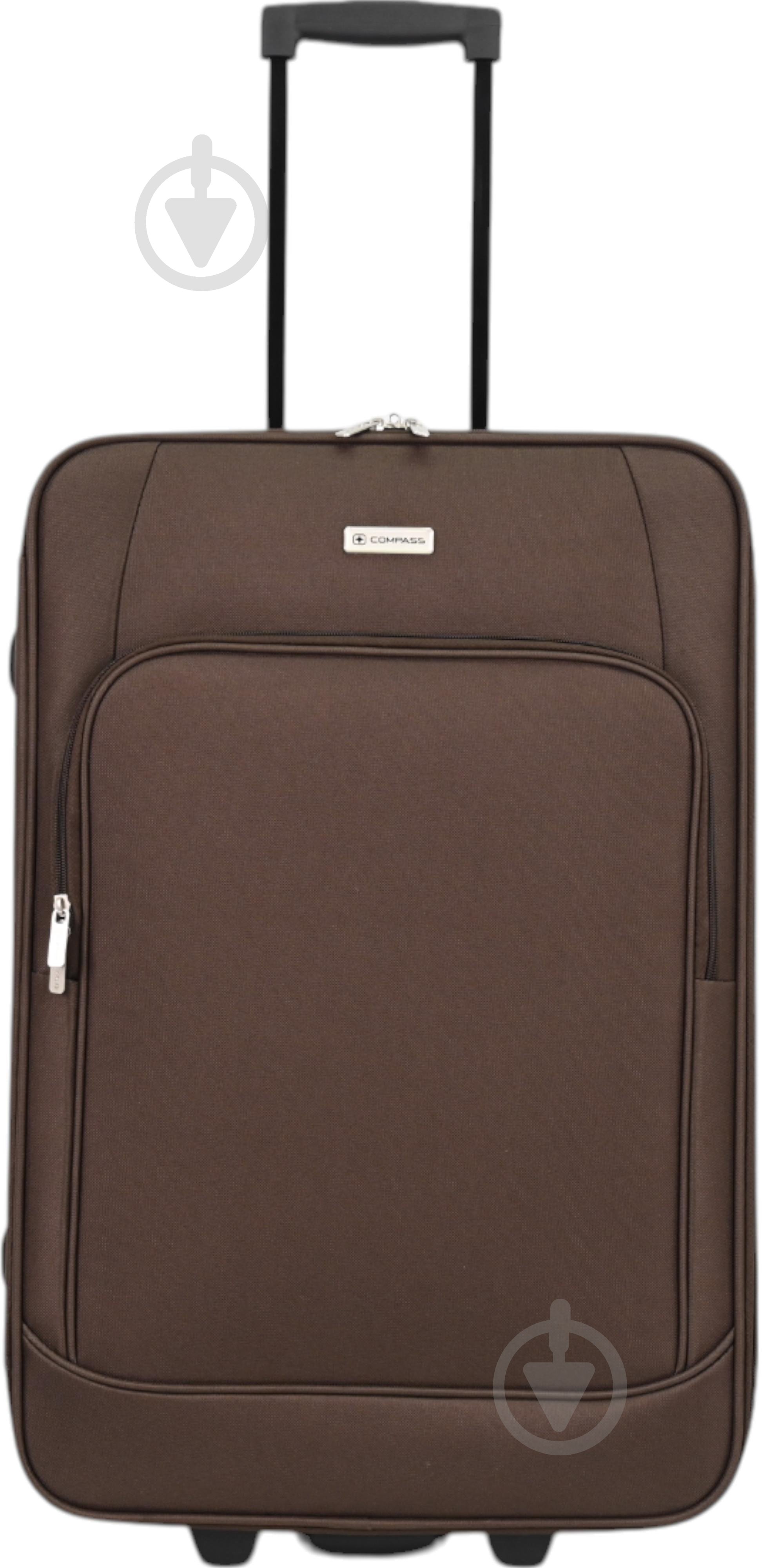 Валіза Compass MS-2502 50 л коричневий 41x24x64 см M - фото 1