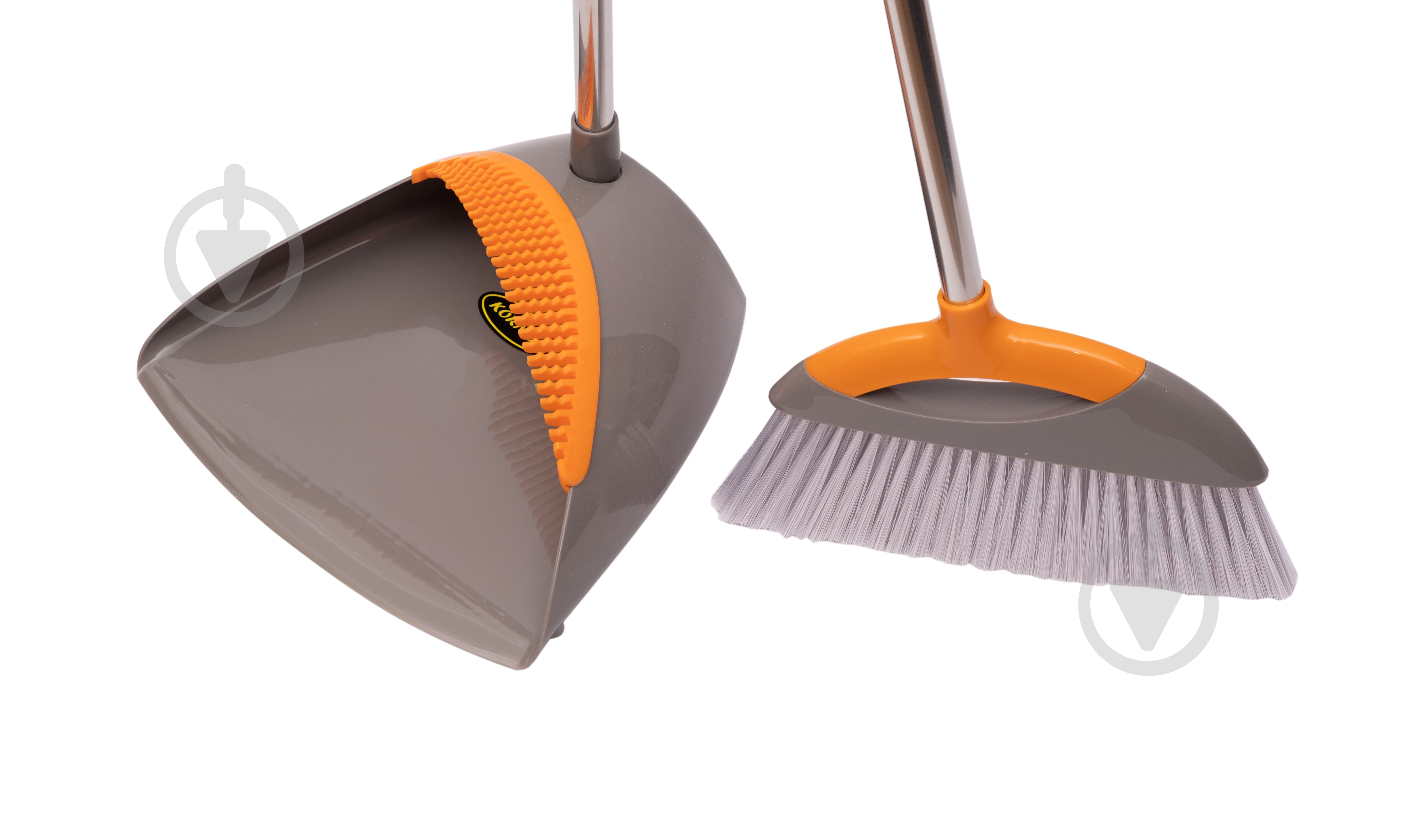 Совок со щеткой Kornel 90 см серый HY 9301 - фото 3 Совок со щеткой Kornel 90 см серый HY 9301 - фото 3