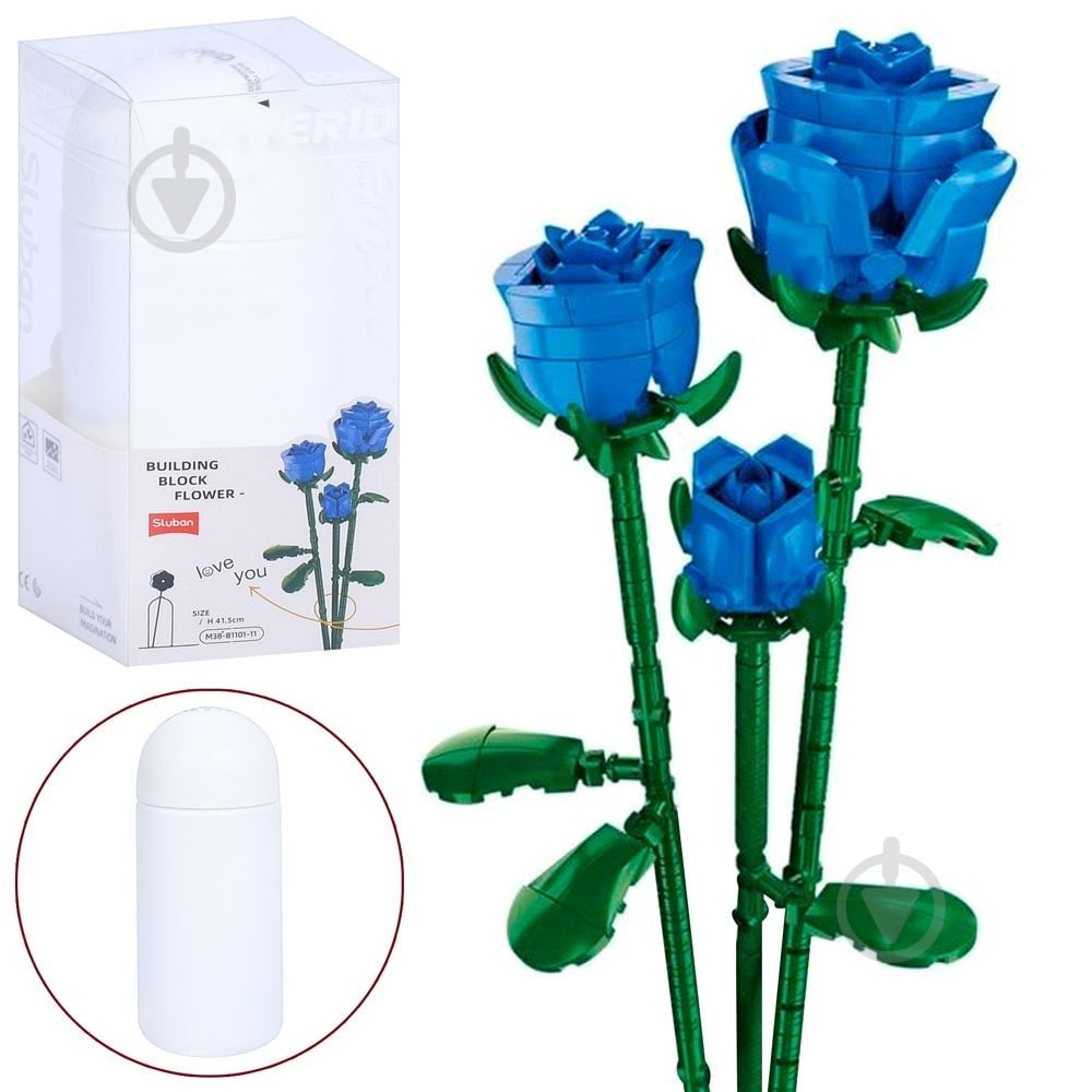 Конструктор Sluban Блакитні троянди M38-B1101-11 - фото 1