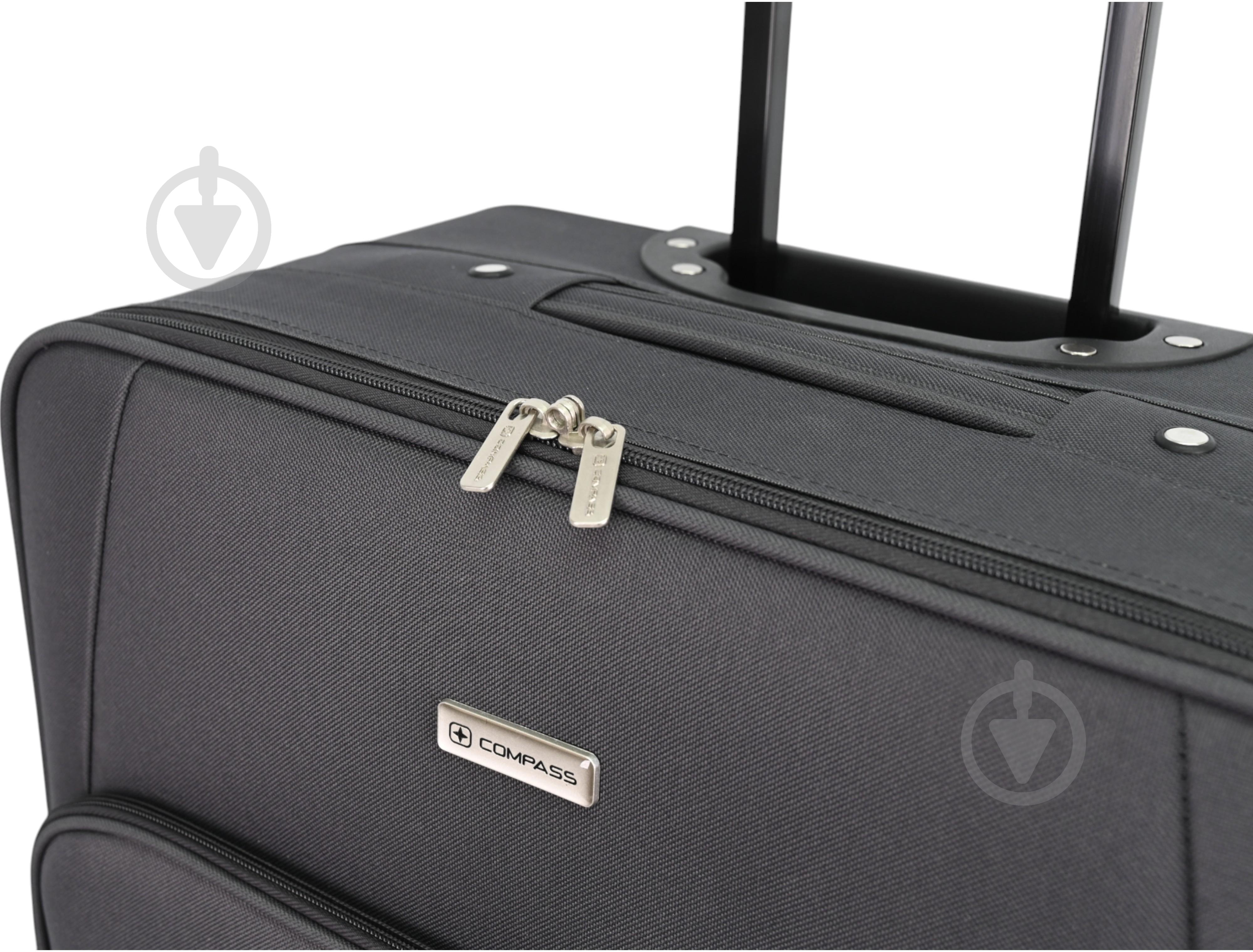Валіза Compass MS-2502 50 л темно-сірий 41x24x64 см M - фото 3 Валіза Compass MS-2502 50 л темно-сірий 41x24x64 см M - фото 3