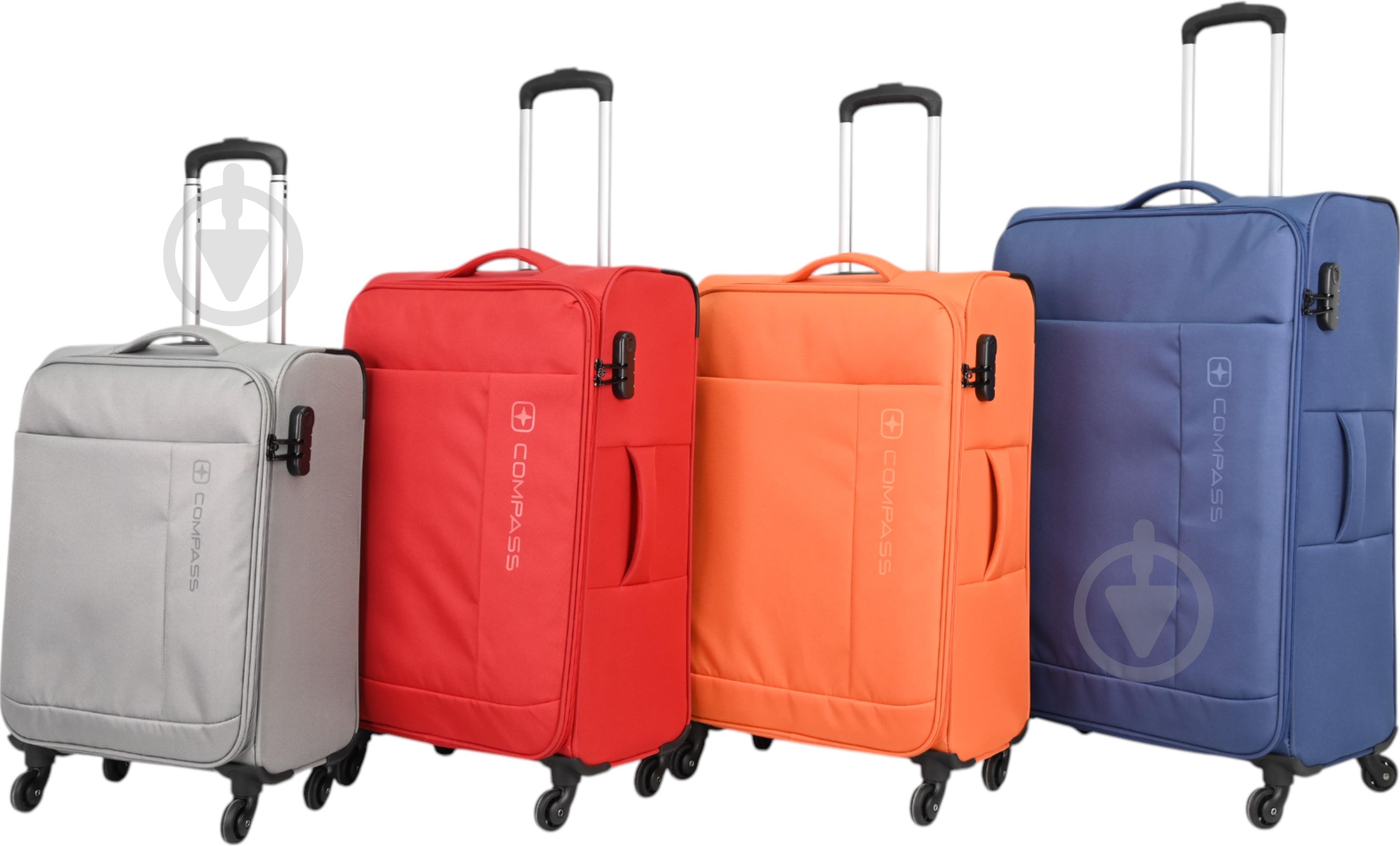 ᐉ Валіза Compass MS-2501 35 л червоний 56x38x20 см S • Краща ціна