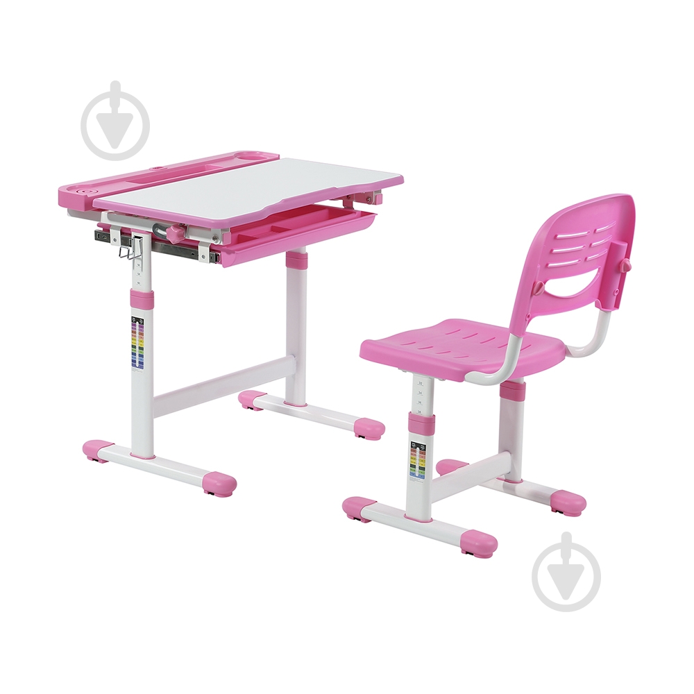 Комплект парта и стул-трансформеры FunDesk Cantare Pink - фото 1