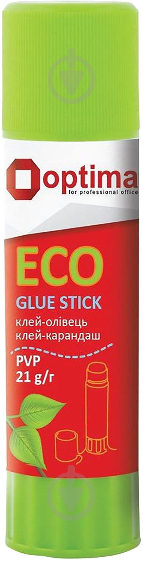Клей-карандаш основа PVP 21 г (O45215) Optima - фото 1
