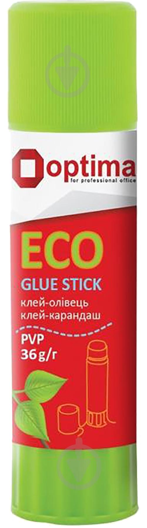Клей-карандаш основа PVP 36 г (O45216) Optima - фото 1 Клей-карандаш основа PVP 36 г (O45216) Optima - фото 1