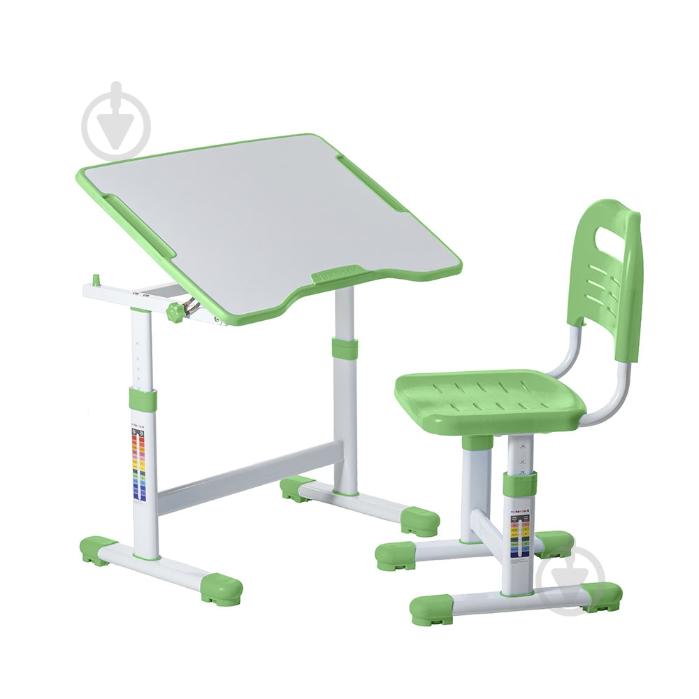 Комплект парта и стул-трансформеры FunDesk Sole II Green - фото 3 Комплект парта и стул-трансформеры FunDesk Sole II Green - фото 3