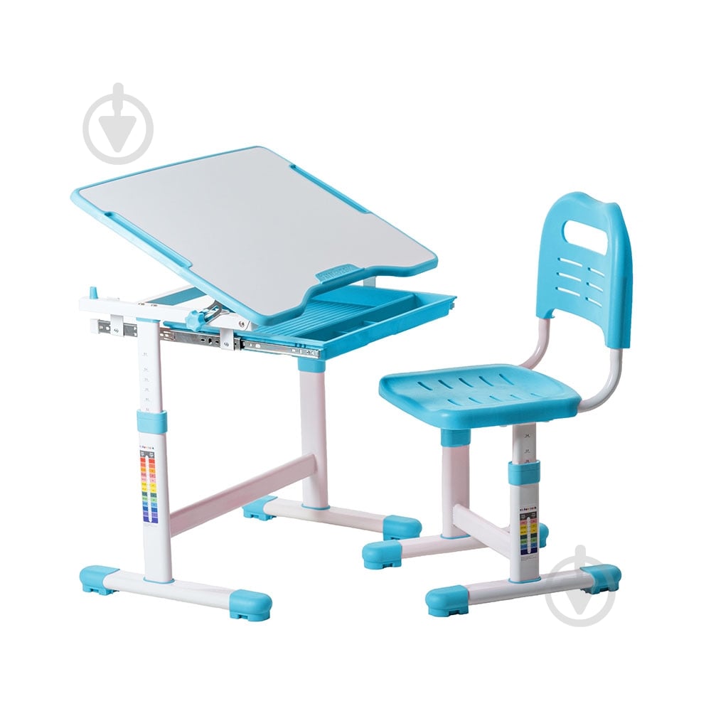 Комплект парта и стул-трансформеры FunDesk Sole Blue - фото 2 Комплект парта и стул-трансформеры FunDesk Sole Blue - фото 2