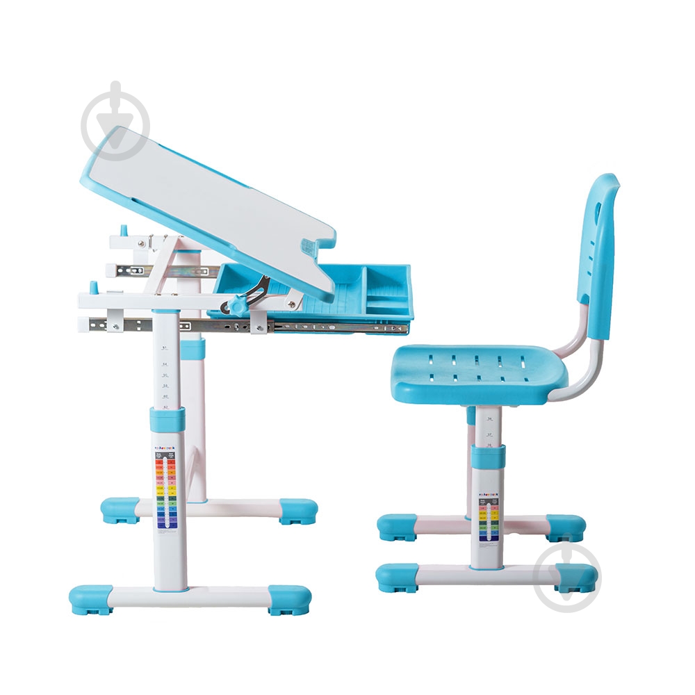 Комплект парта и стул-трансформеры FunDesk Sole Blue - фото 4 Комплект парта и стул-трансформеры FunDesk Sole Blue - фото 4