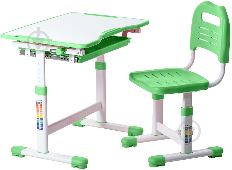 Комплект парта і стілець-трансформери FunDesk Sole Green - фото 1 Комплект парта і стілець-трансформери FunDesk Sole Green - фото 1