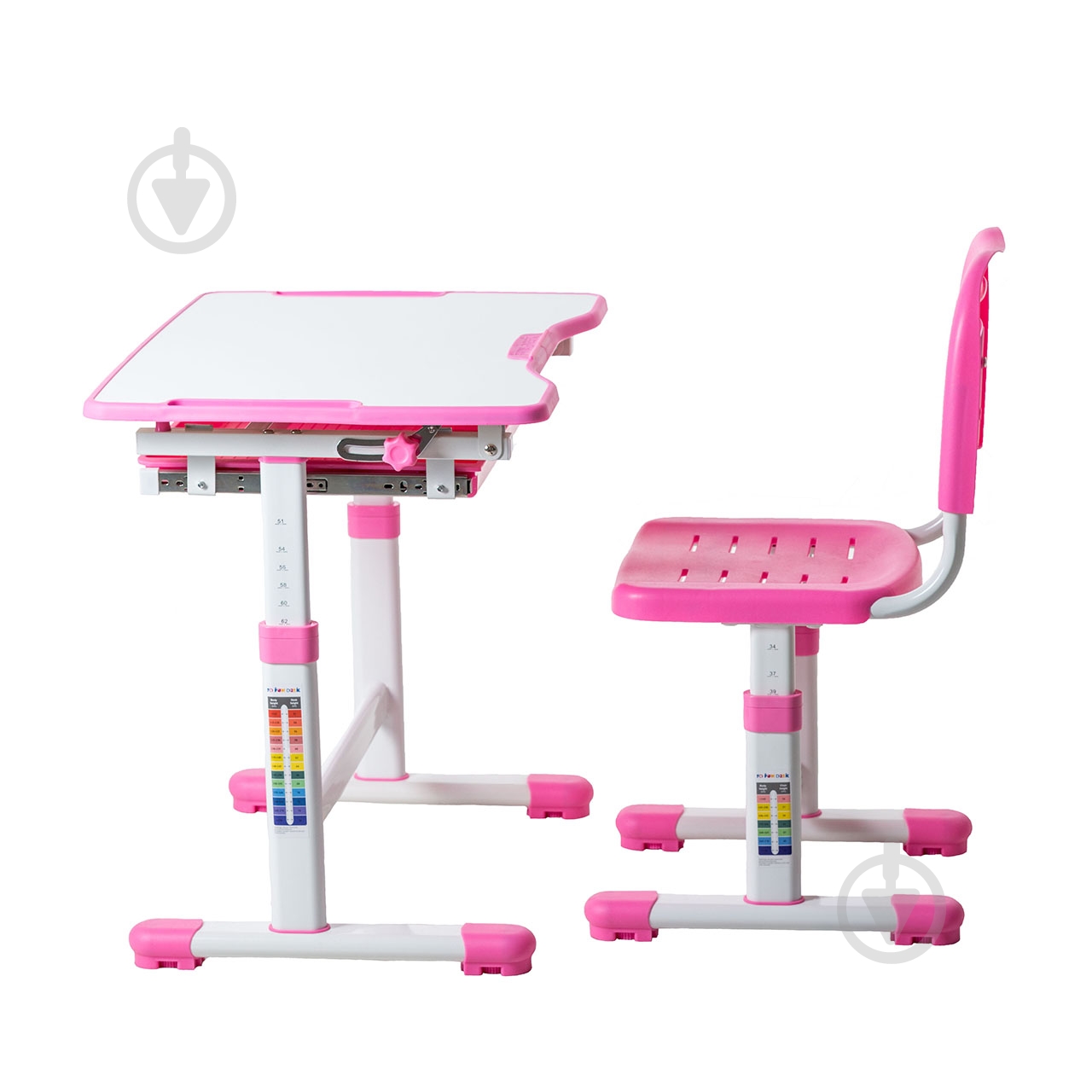 Комплект парта и стул-трансформеры FunDesk Sole Pink - фото 3