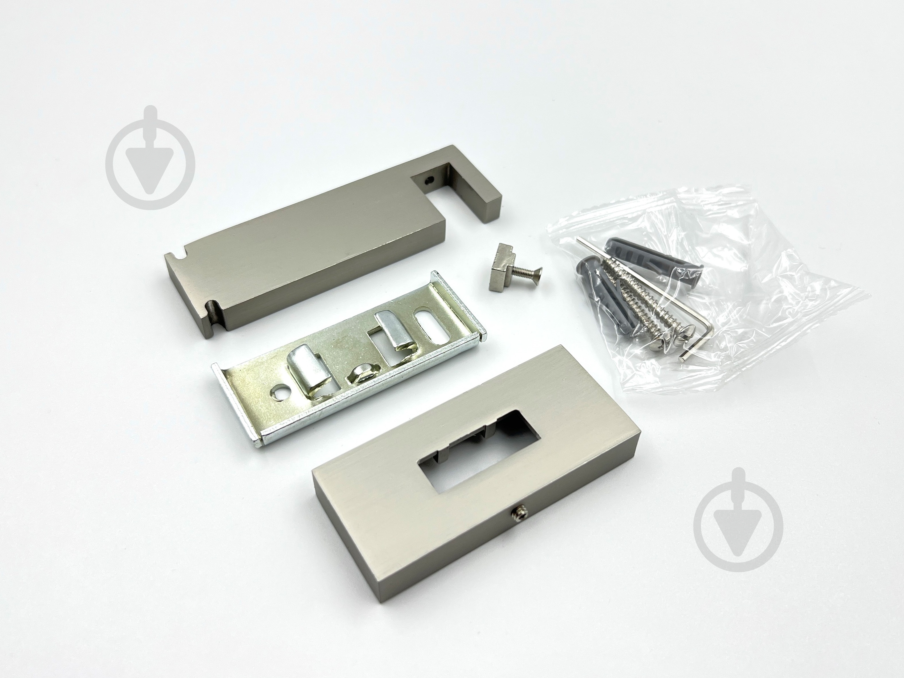 Комплект карниза Quadrum одинарный 9/300 см сталь/черный профиль с черными крючками - фото 6