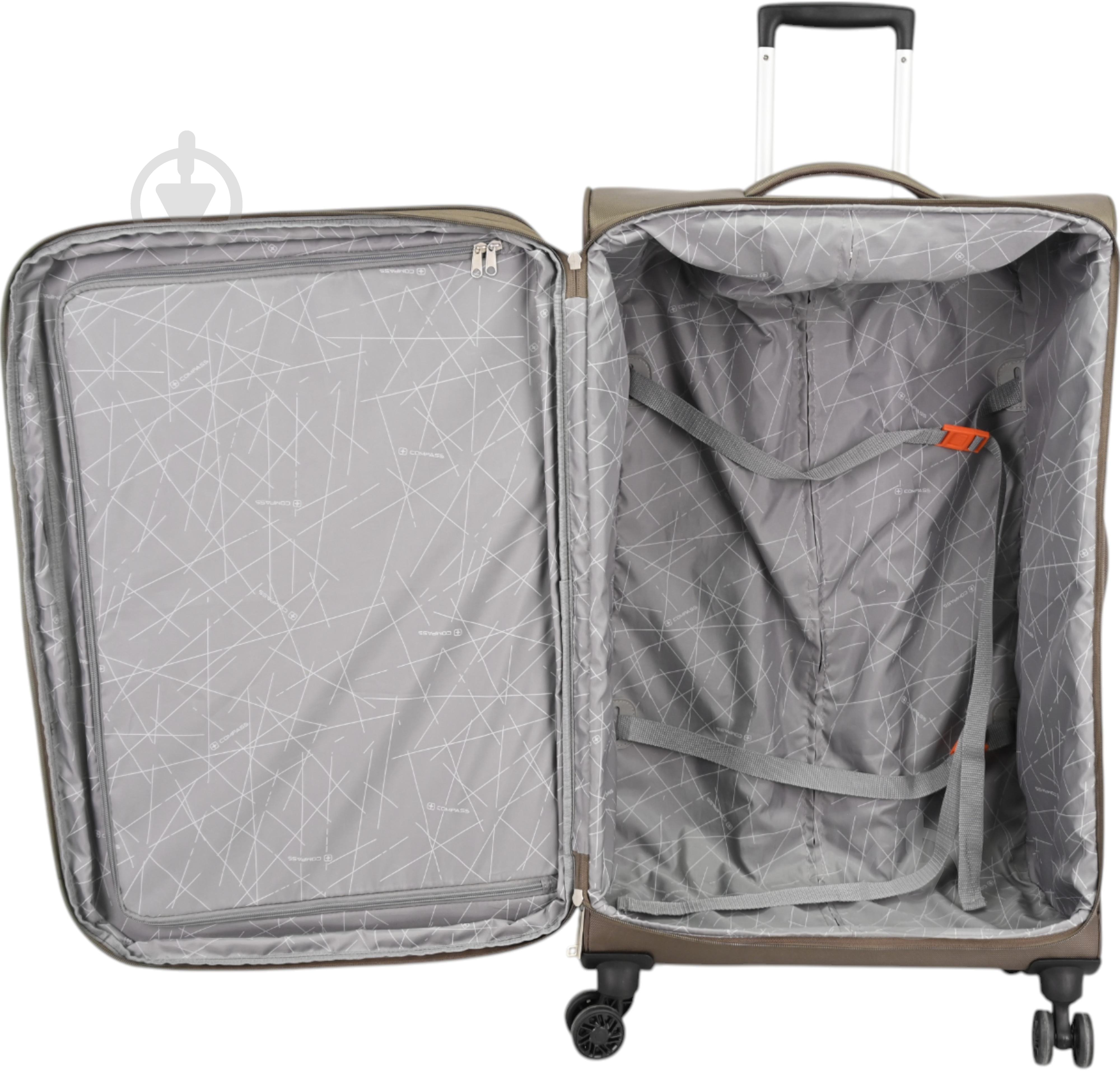 Валіза Compass MS-3006 88 л коричневий 77x48x28 см L - фото 13 Валіза Compass MS-3006 88 л коричневий 77x48x28 см L - фото 13