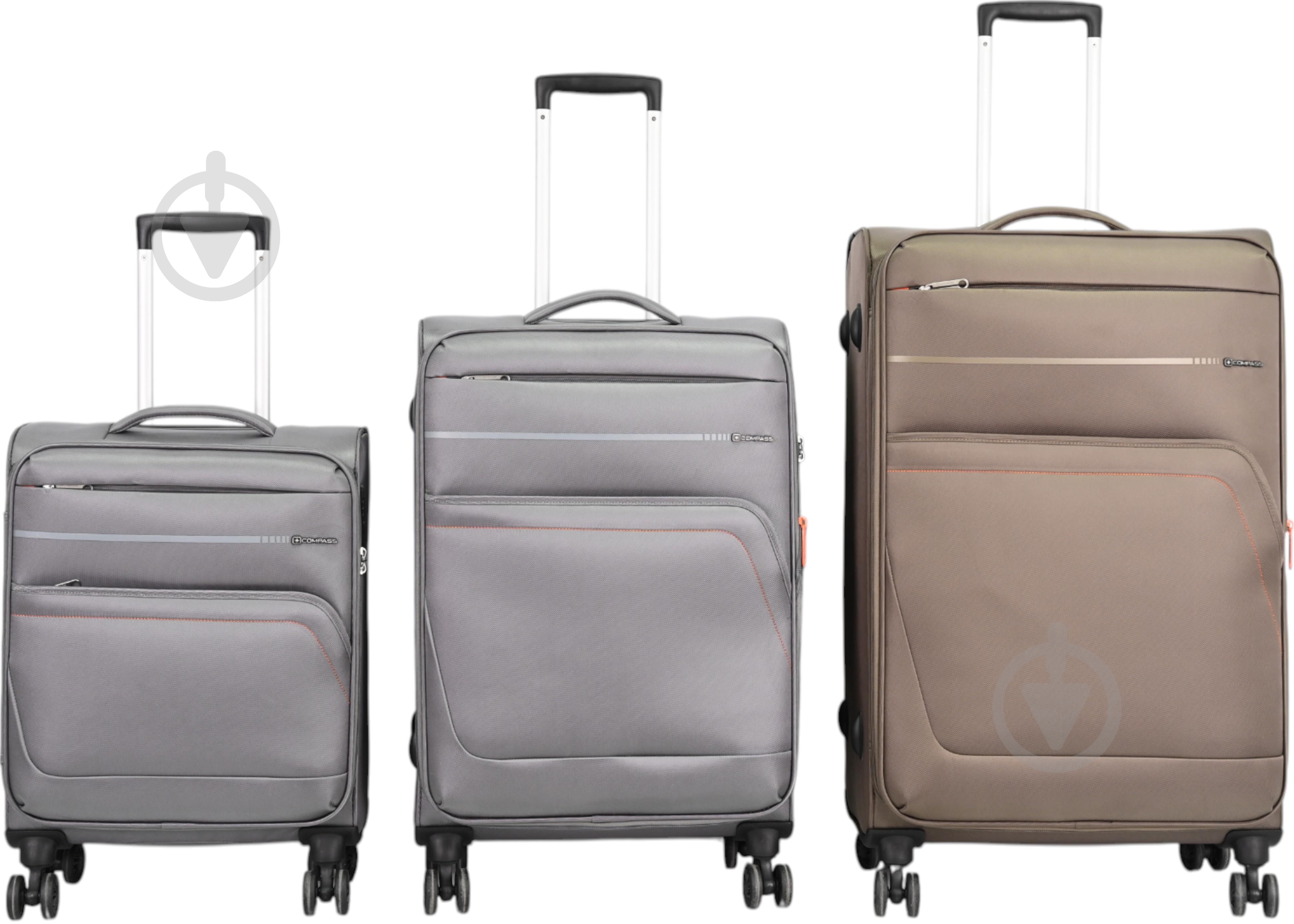 Валіза Compass MS-3006 88 л коричневий 77x48x28 см L - фото 14 Валіза Compass MS-3006 88 л коричневий 77x48x28 см L - фото 14