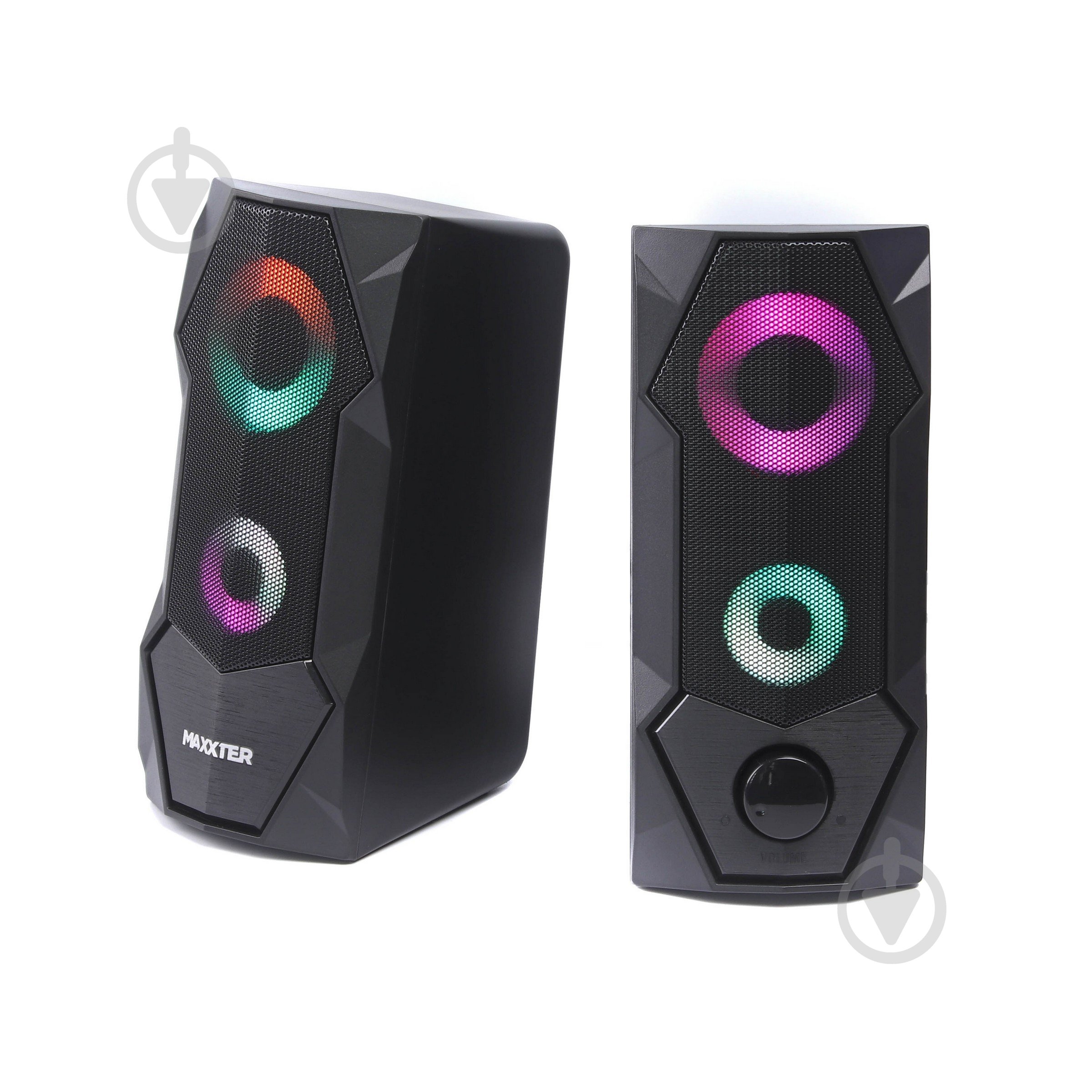 Колонки Maxxter CSP-U002RGB 2.0 black - фото 1