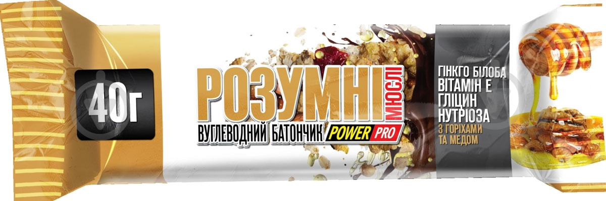 Углеводный батончик POWER PRO Умные мюсли 40 г - фото 1