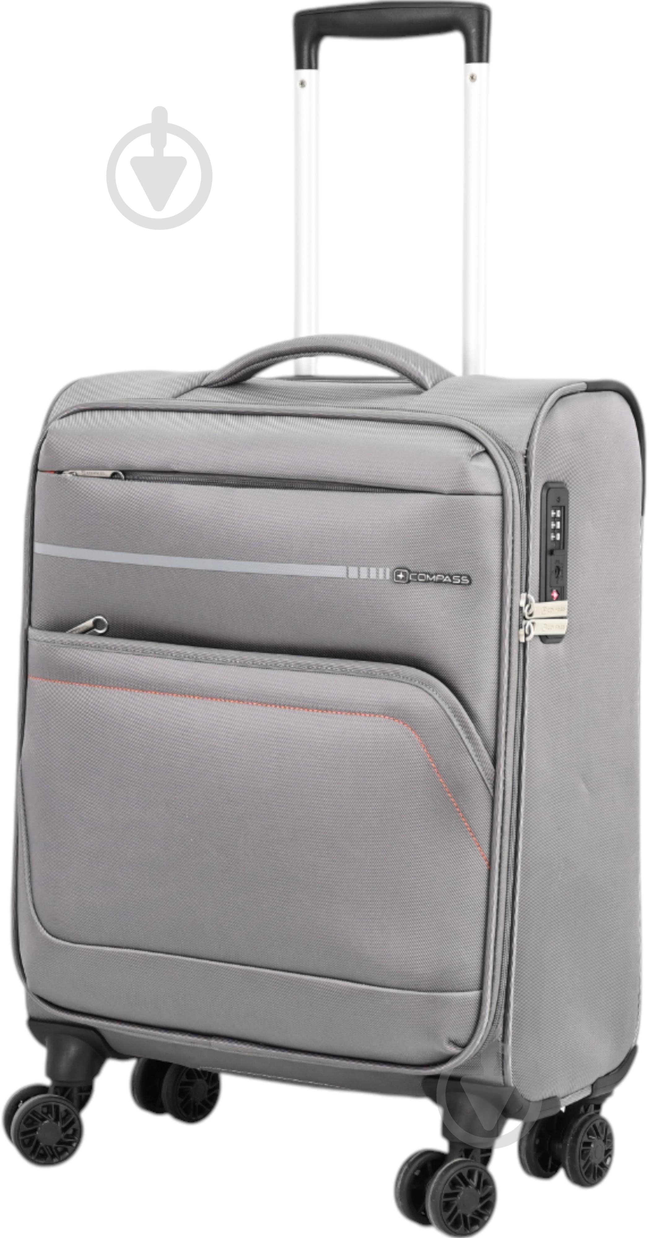 Чемодан Compass MS-3006 35 л серый 55x39x20 см S - фото 6