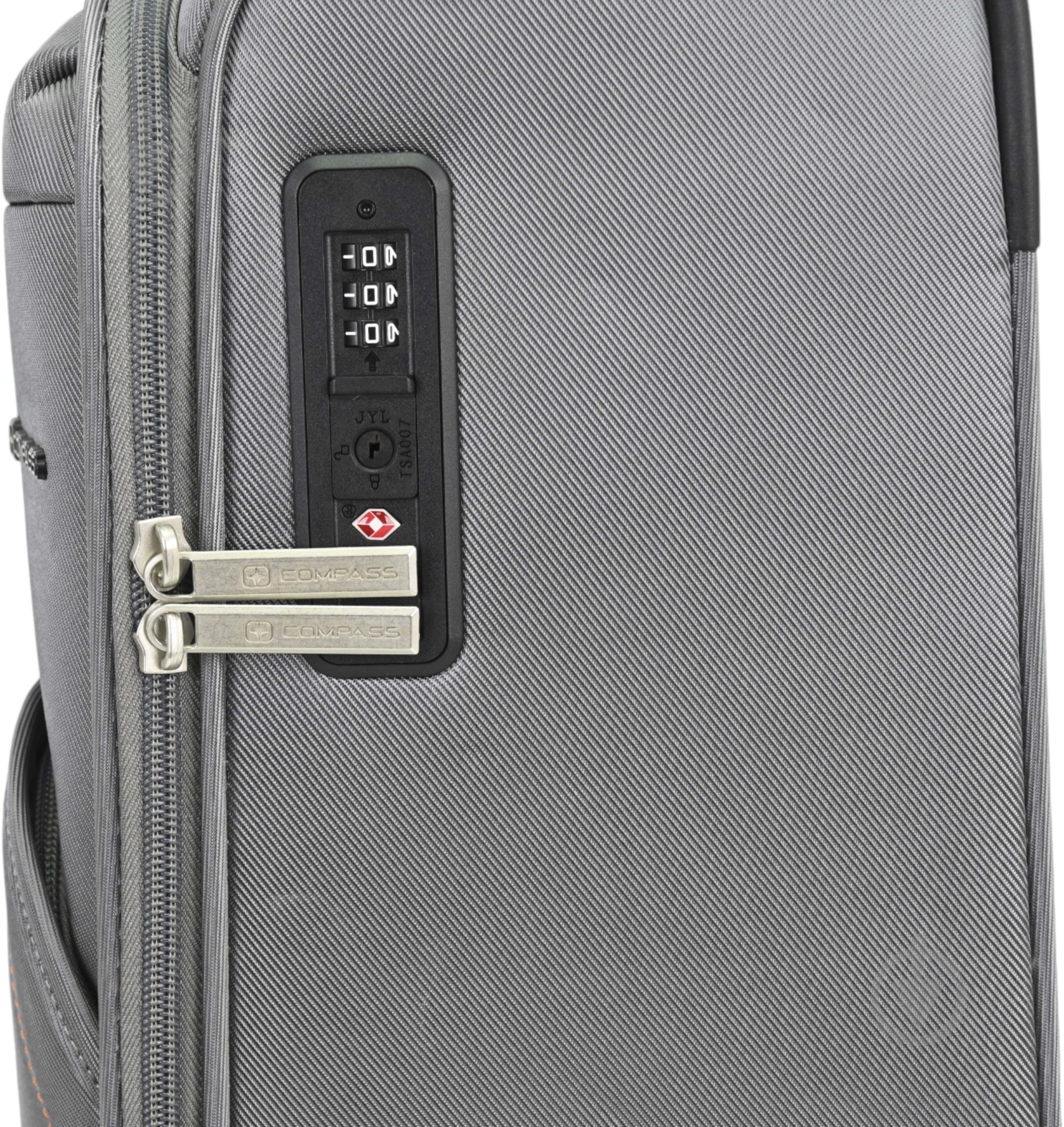 Чемодан Compass MS-3006 35 л серый 55x39x20 см S - фото 8