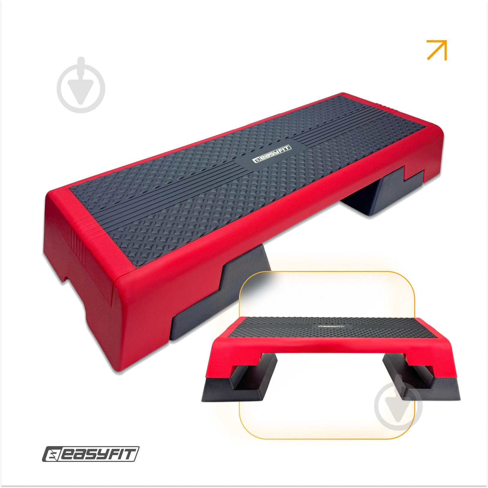Степпер EasyFit для аэробики 3-ступенчатый - фото 1