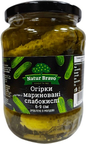Огурцы маринованные Natur Bravo 720 мл - фото 1 Огурцы маринованные Natur Bravo 720 мл - фото 1