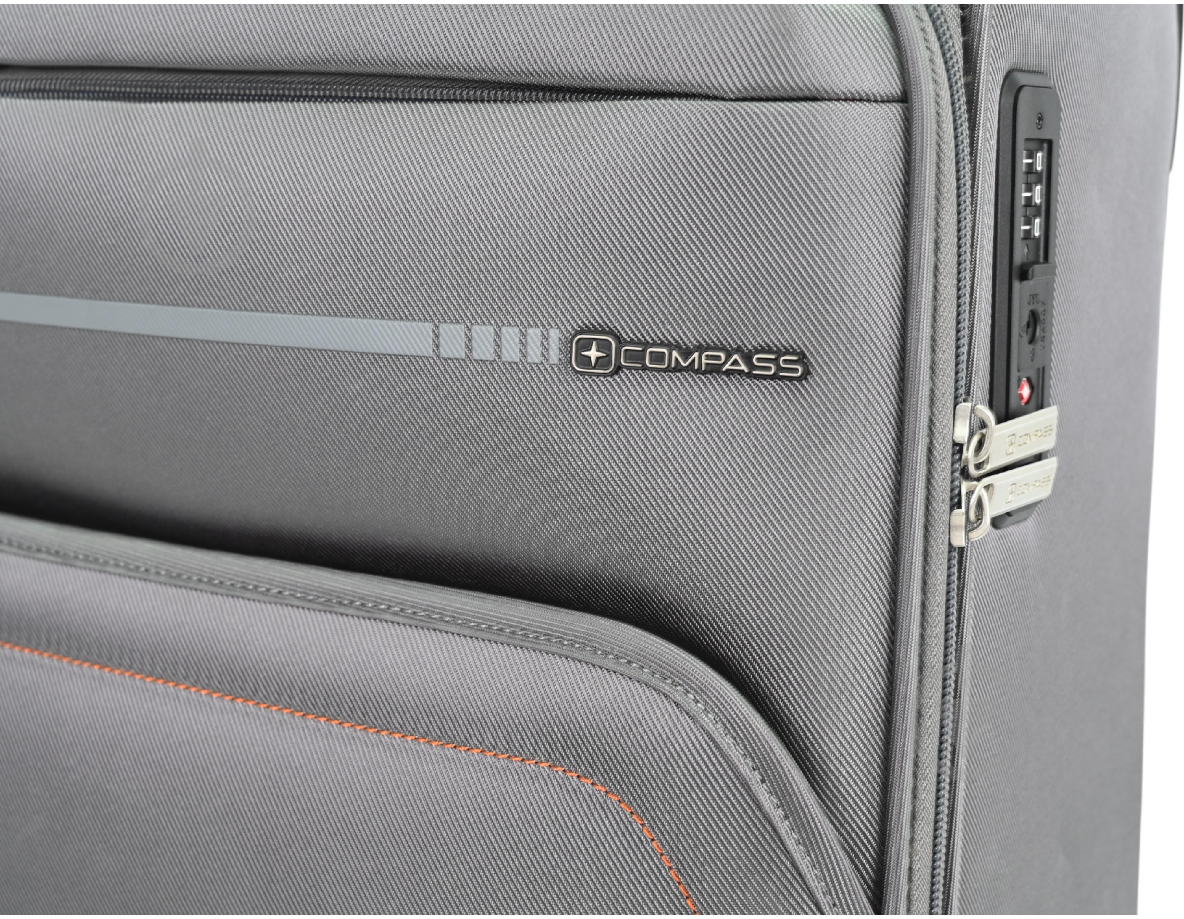 Чемодан Compass MS-3006 88 л серый 77x48x28 см L - фото 7