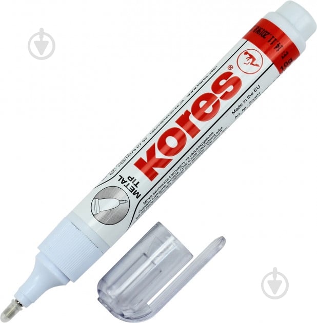 Коректор-ручка Metal Tip 10 г K83301 Kores - фото 2 Коректор-ручка Metal Tip 10 г K83301 Kores - фото 2