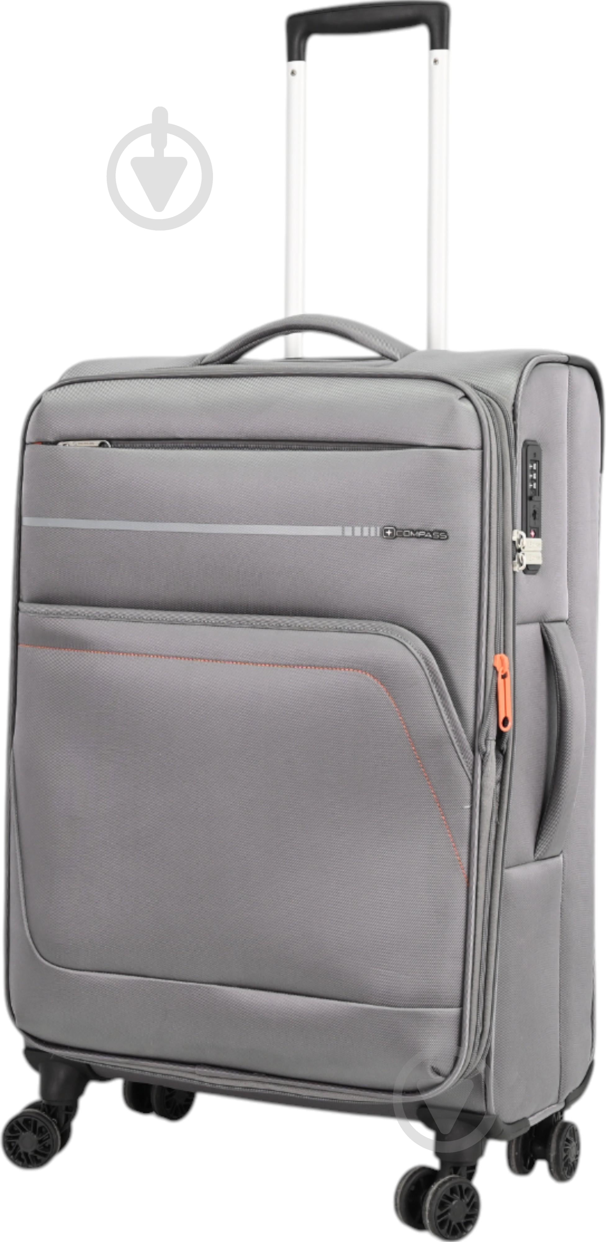 Чемодан Compass MS-3006 62 л серый 69x44x24 см M - фото 2