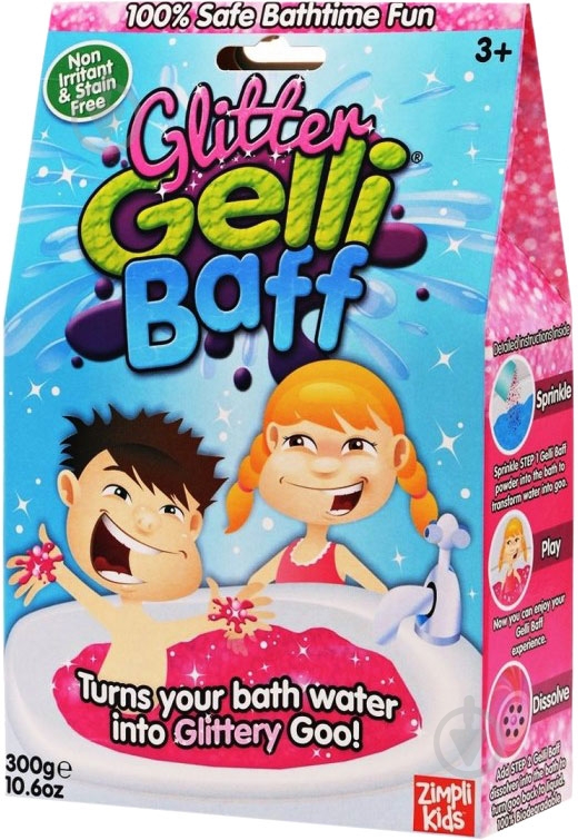 Гидрогель ZIMPLI KIDS Glitter Gelli Baff для ванны с блестками - фото 1