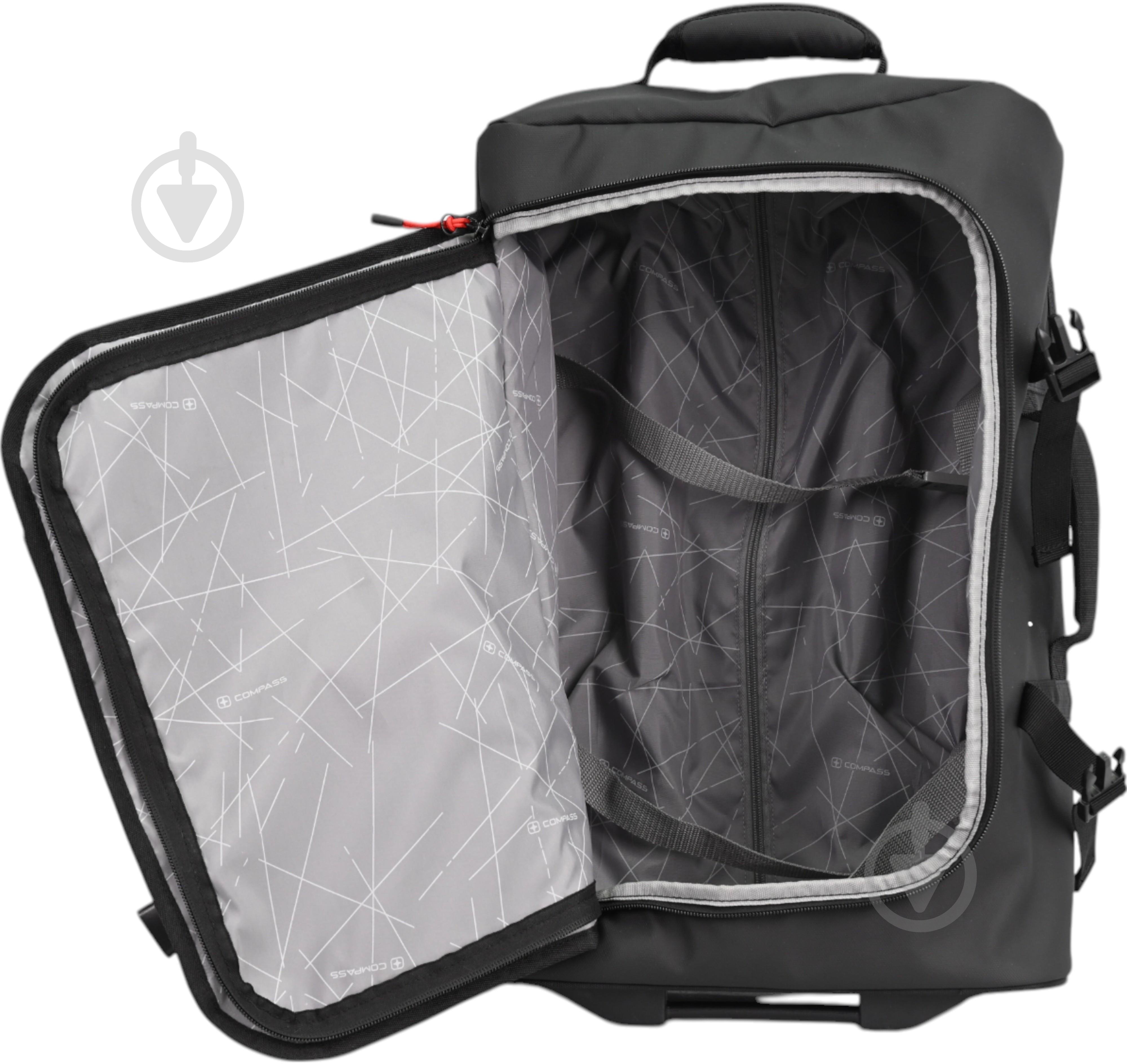 Дорожня сумка Compass MS-3025 58 л чорний 36x27x63 см M - фото 19 Дорожня сумка Compass MS-3025 58 л чорний 36x27x63 см M - фото 19