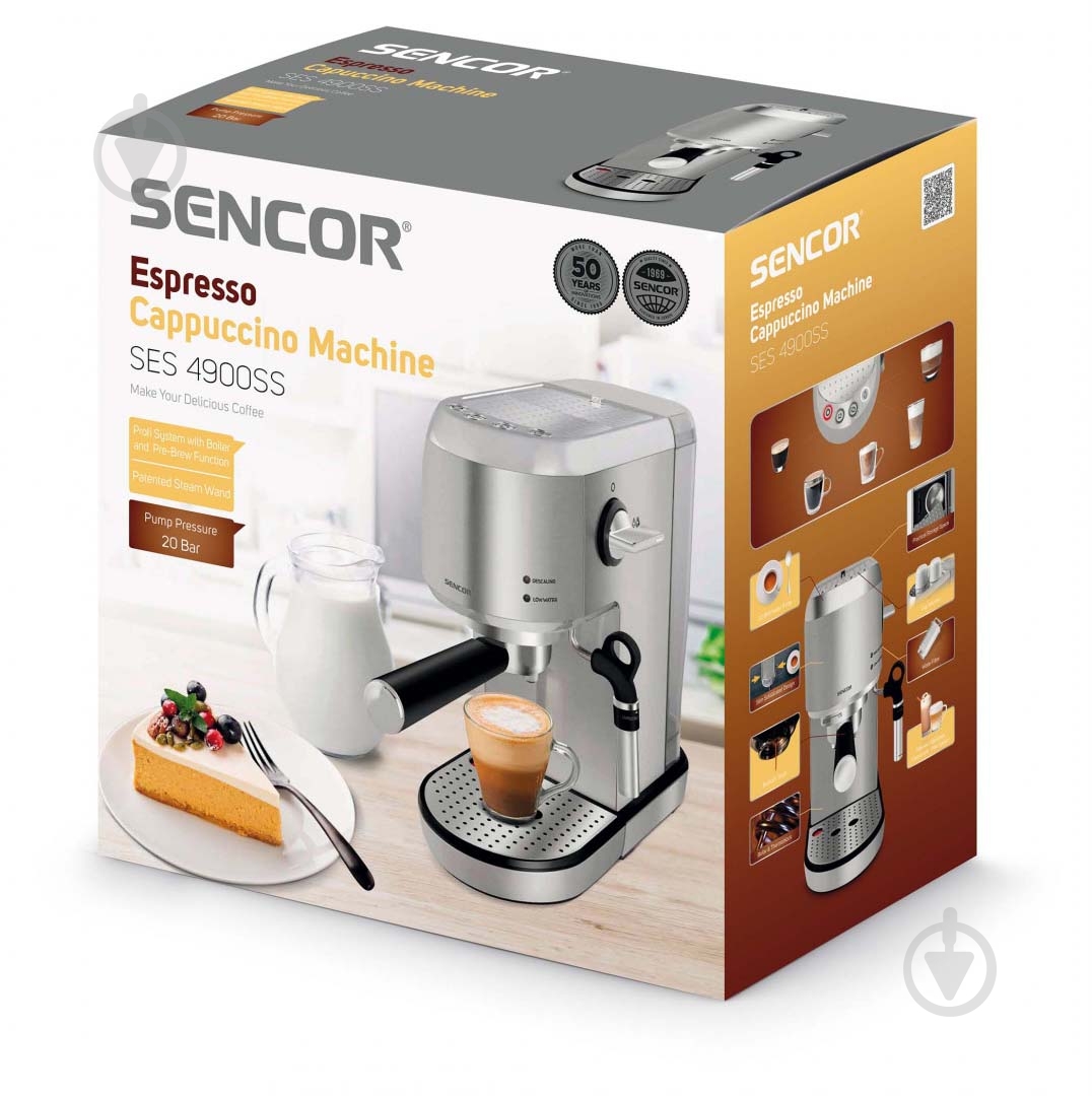 Кофеварка рожковая Sencor SES 4900SS - фото 11