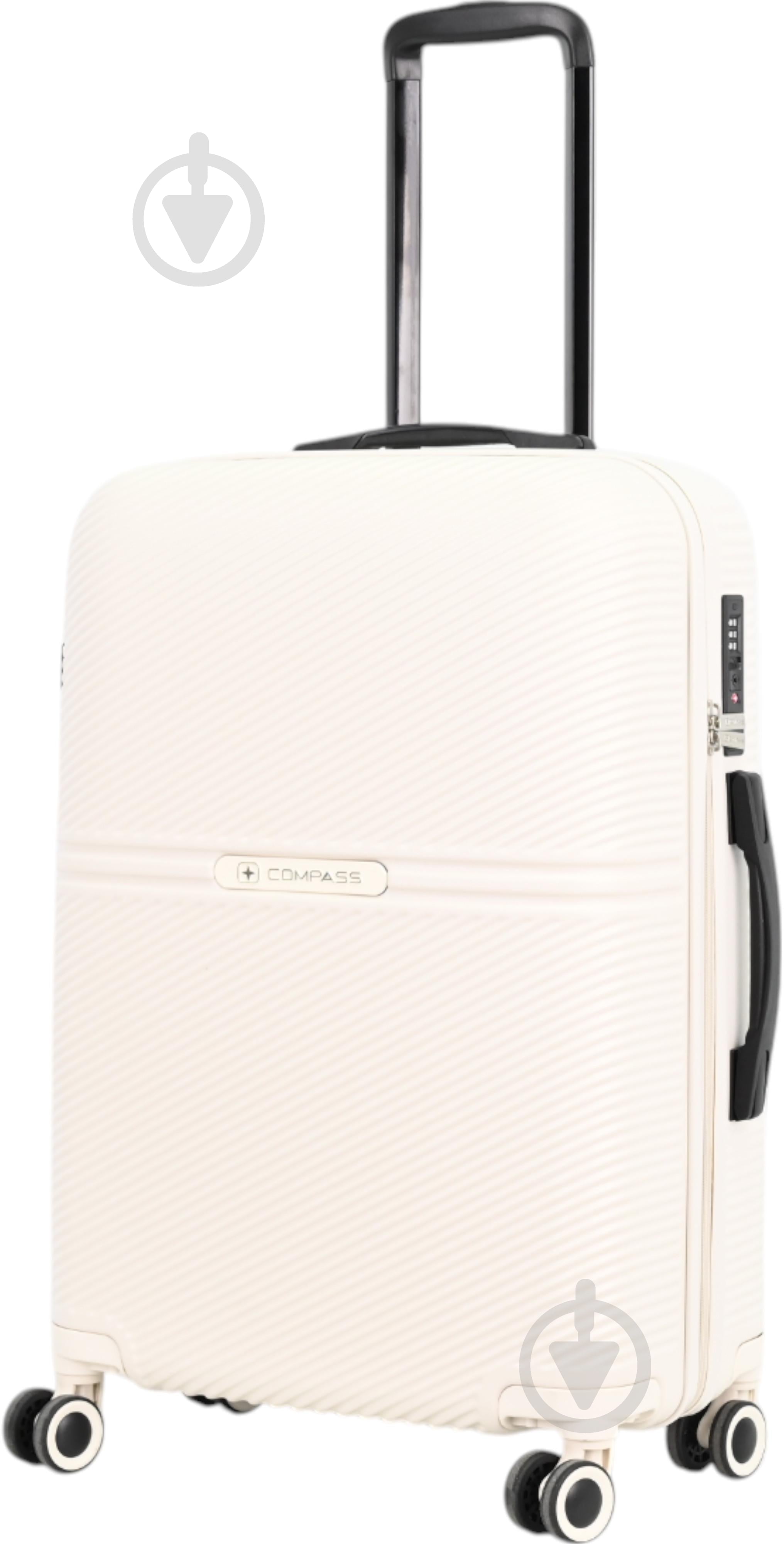 Чемодан Compass MS-2690 90 л кремовый 52x29x77 см L - фото 2