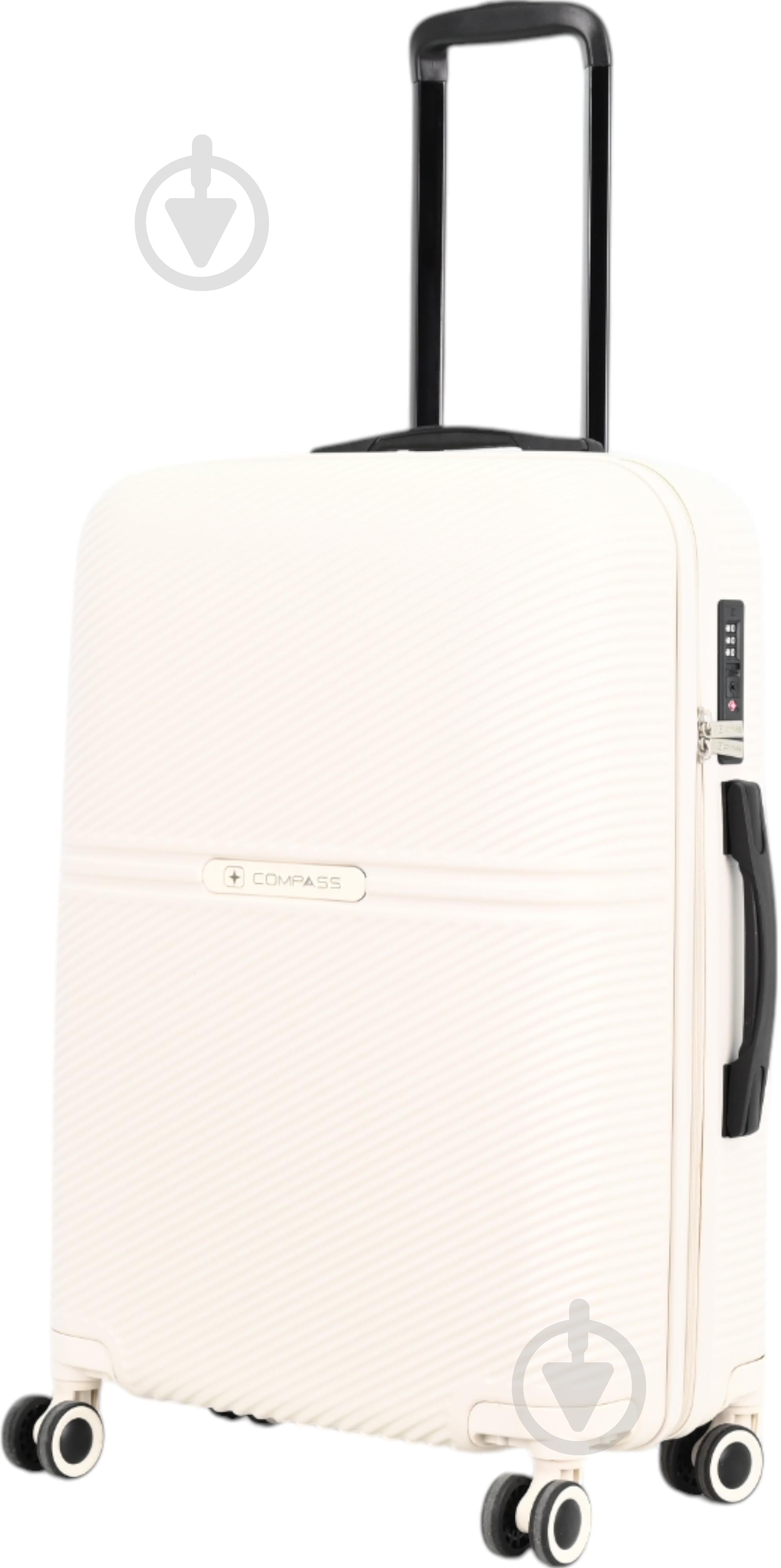 Чемодан Compass MS-2690 90 л кремовый 52x29x77 см L - фото 3