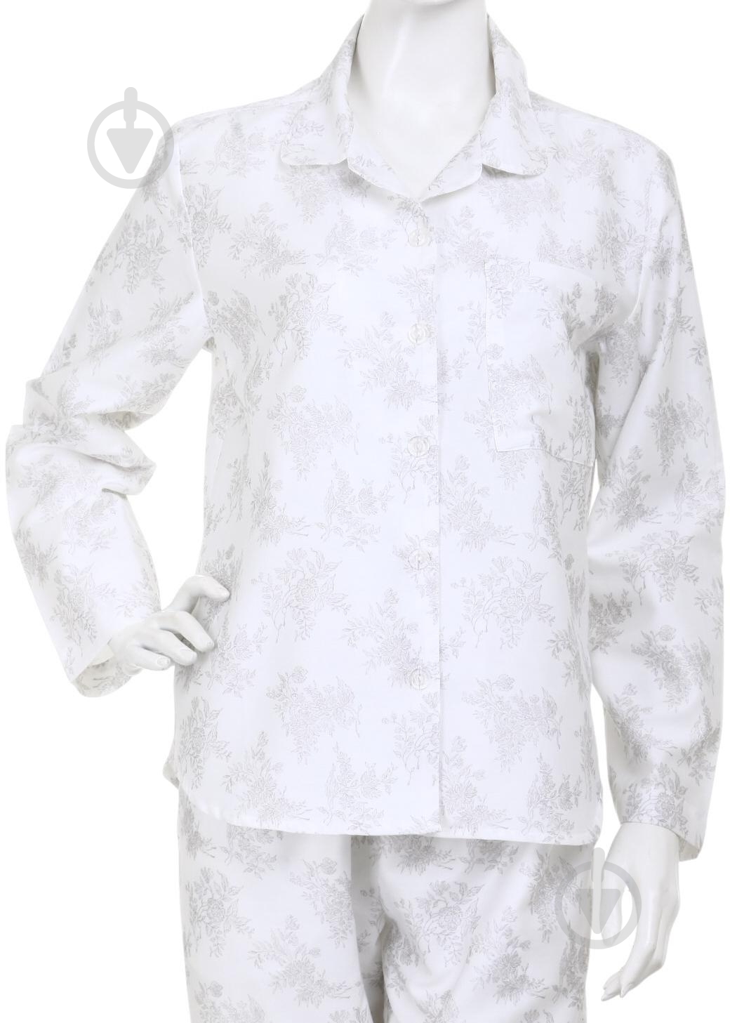 Рубашка Lameirinho Arette с длинным рукавом цветы р. XL сатин - фото 1 Рубашка Lameirinho Arette с длинным рукавом цветы р. XL сатин - фото 1