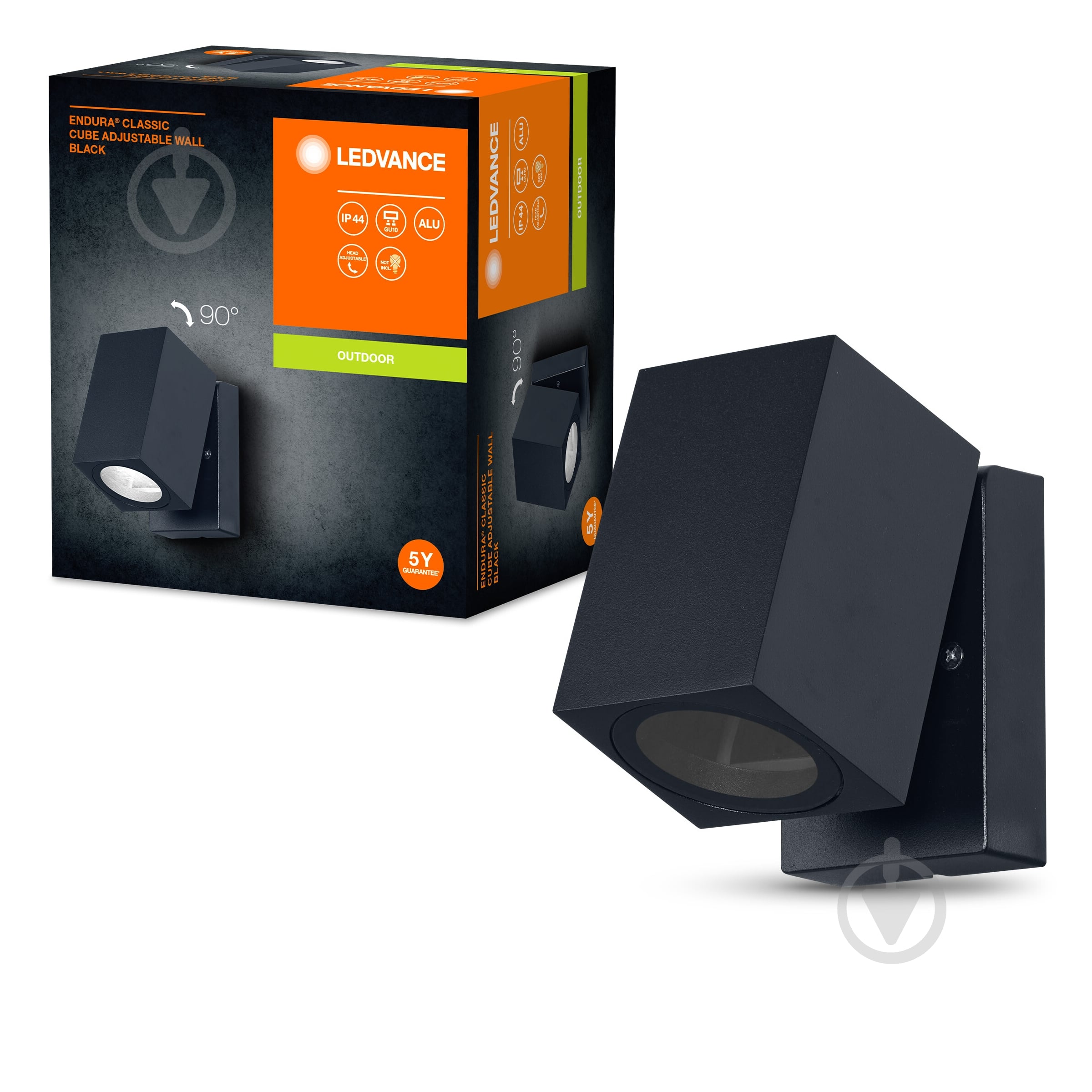 Бра Ledvance Endura Classic Square Down GU10 IP44 чорний - фото 10