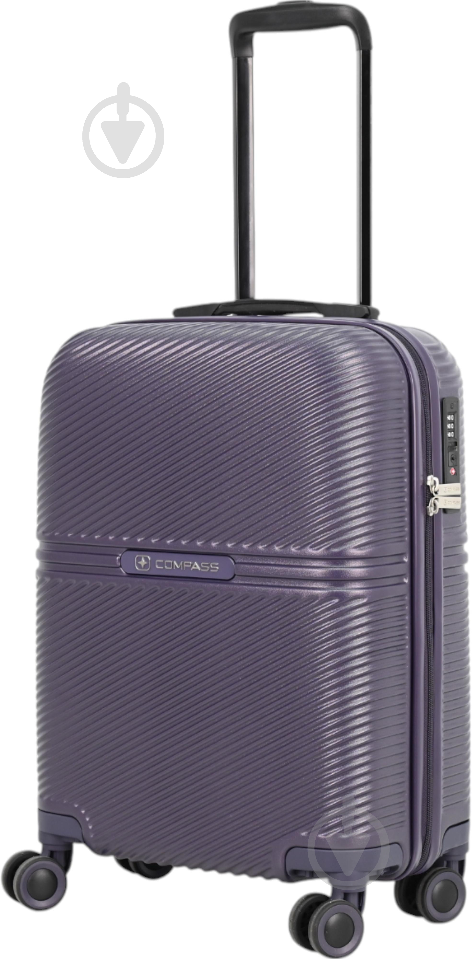 Чемодан Compass MS-2690 90 л фиолетовый 52x29x77 см L - фото 3