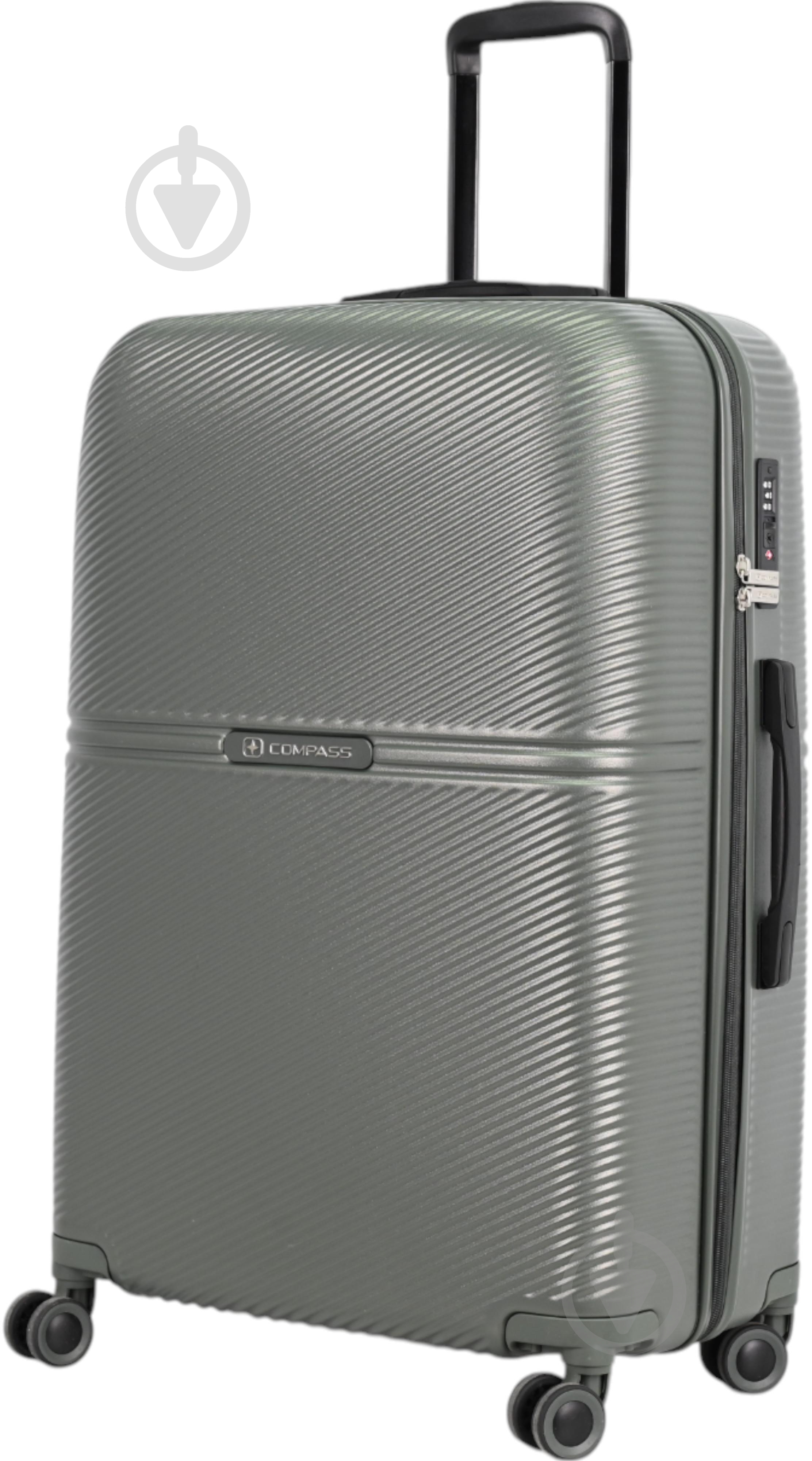 Чемодан Compass MS-2690 90 л оливковый 52x29x77 см L - фото 3