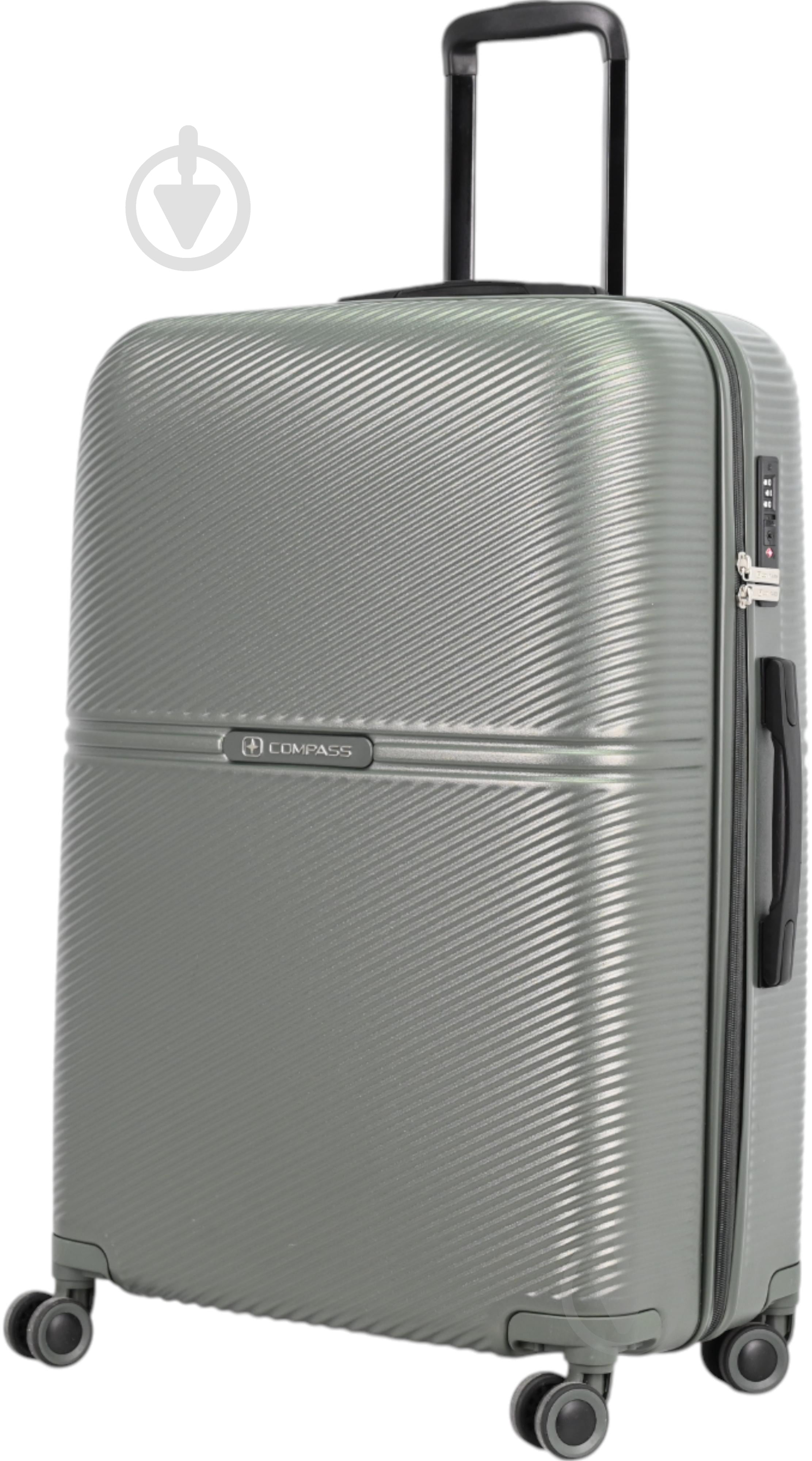 Чемодан Compass MS-2690 90 л оливковый 52x29x77 см L - фото 4