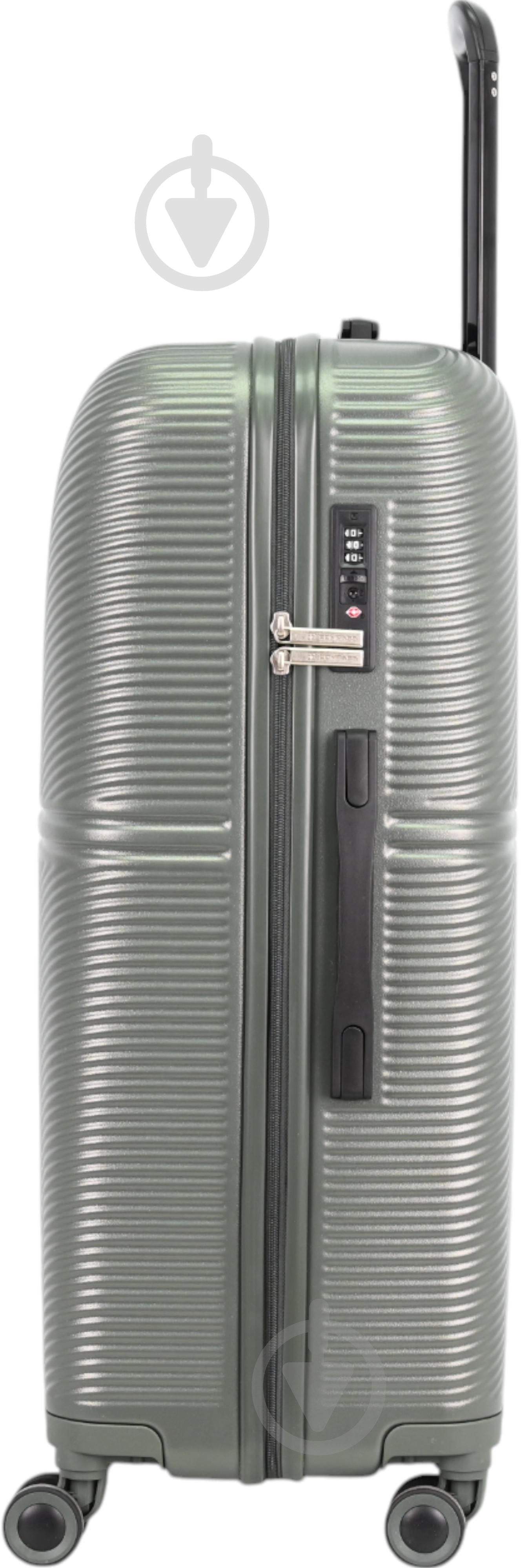 Чемодан Compass MS-2690 90 л оливковый 52x29x77 см L - фото 5