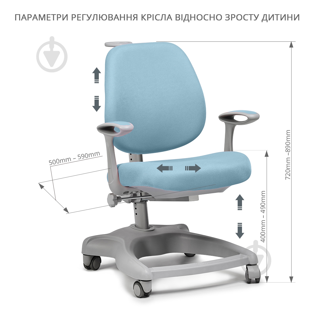 Кресло детское FunDesk Delizia голубой - фото 5