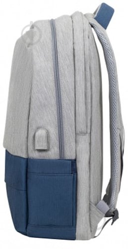 Рюкзак RivaCase 7567 17.3" grey/blue (7567 (Grey/ Dark Blue)) - фото 6