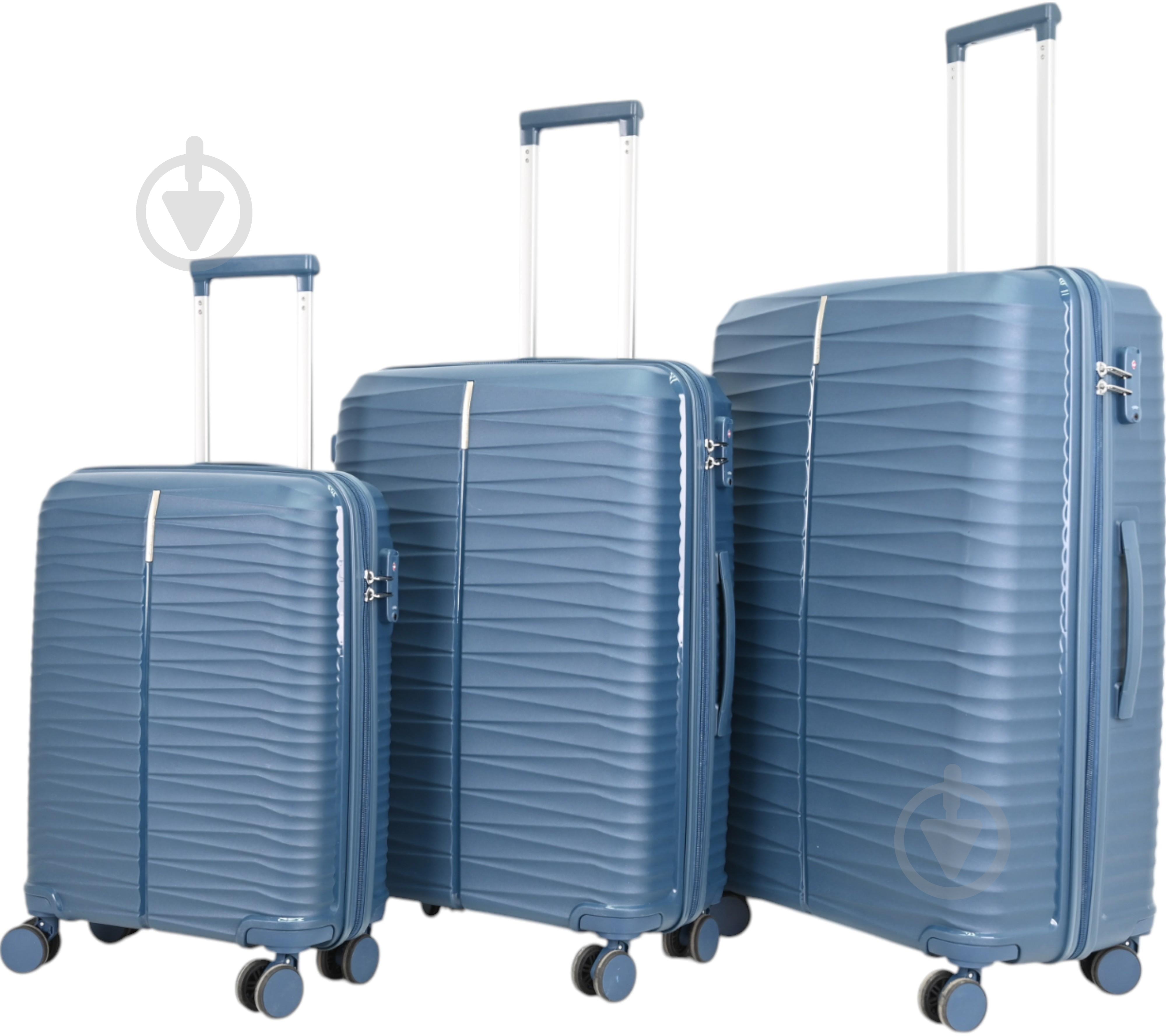 Валіза Compass MS-2691 62 л синій 45,5x25x67 см M - фото 6