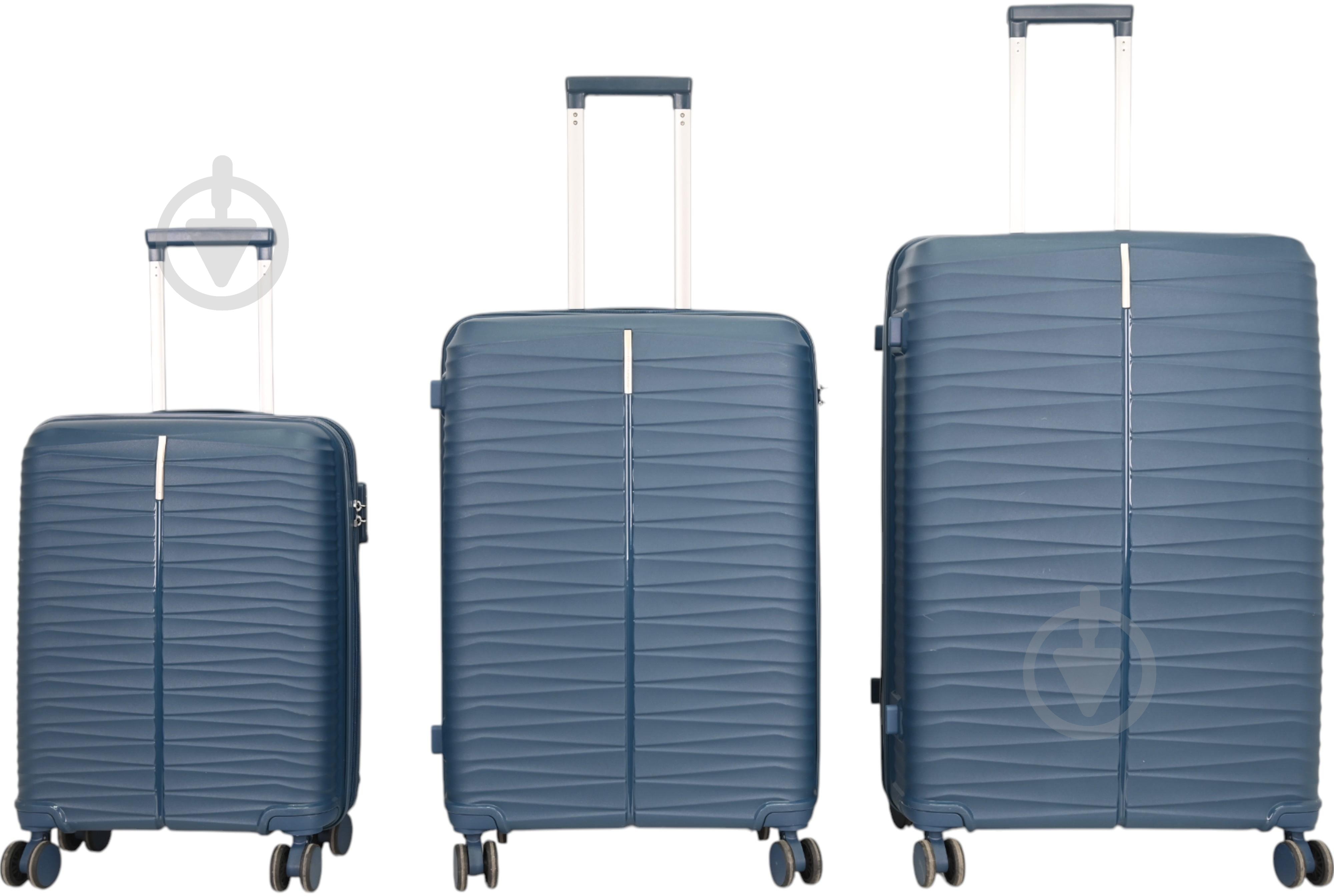 Чемодан Compass MS-2691 35 л синий 39,5x20x55 см S - фото 9