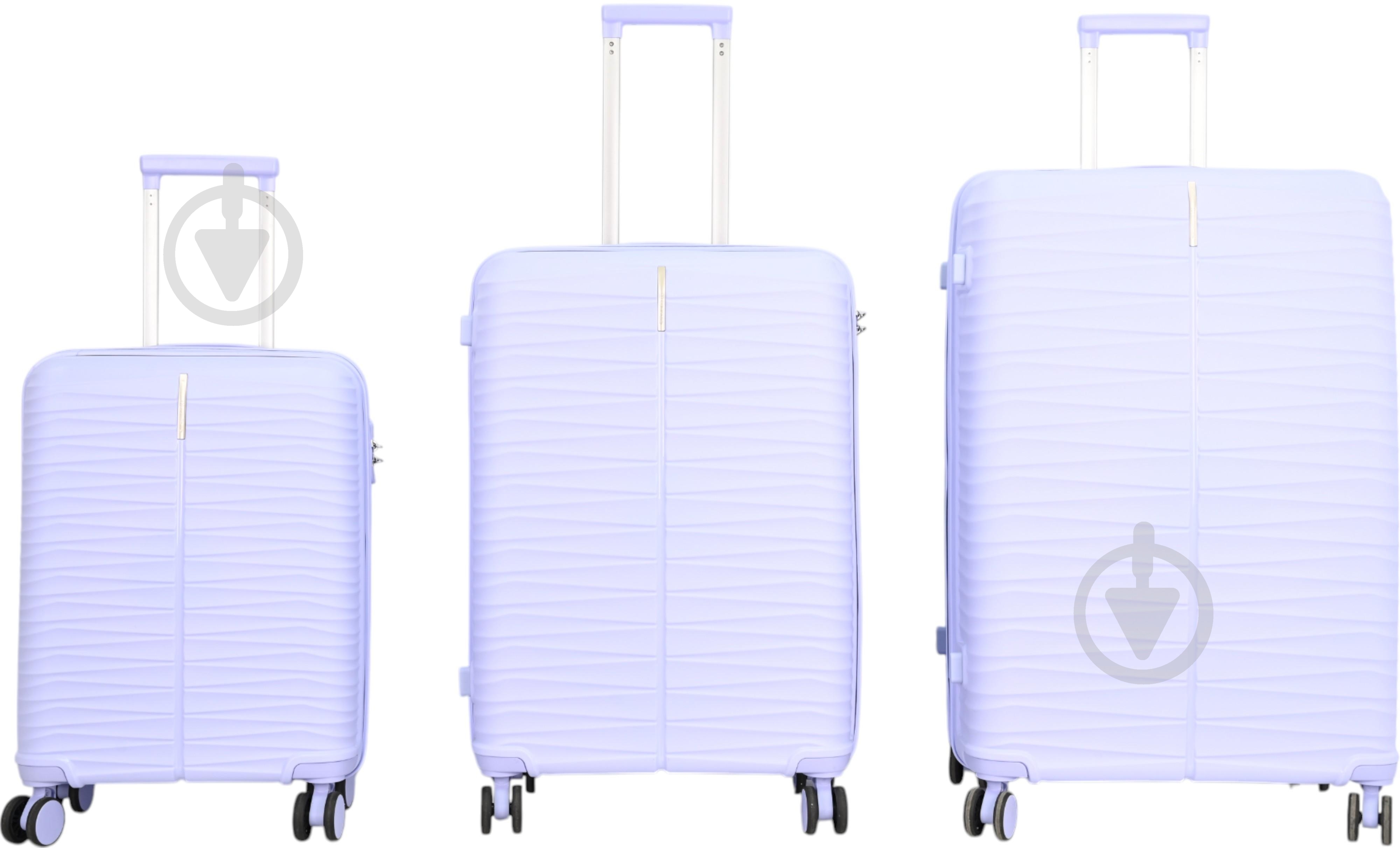Валіза Compass MS-2691 35 л бузковий 39,5x20x55 см S - фото 10