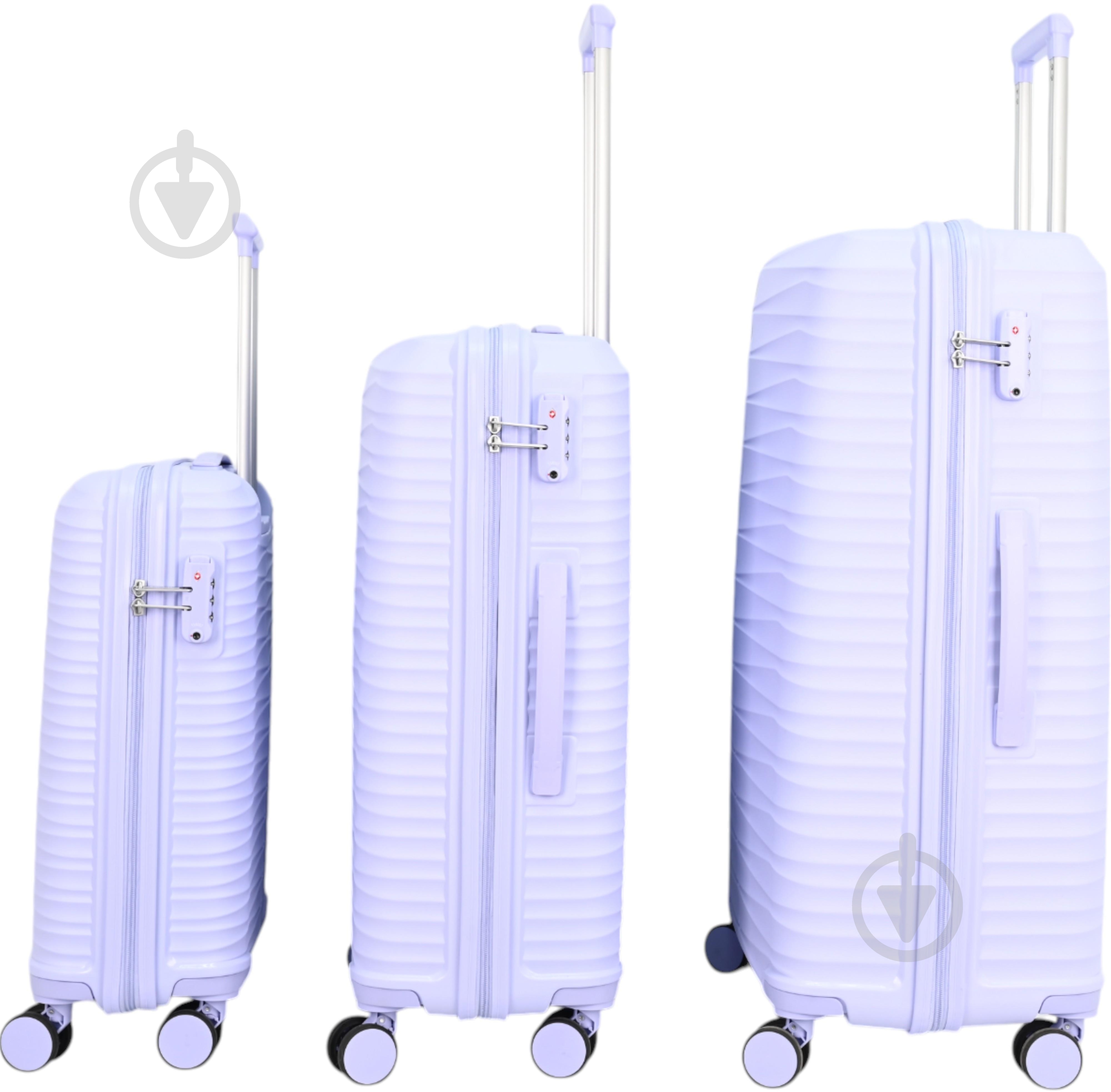 Валіза Compass MS-2691 35 л бузковий 39,5x20x55 см S - фото 11