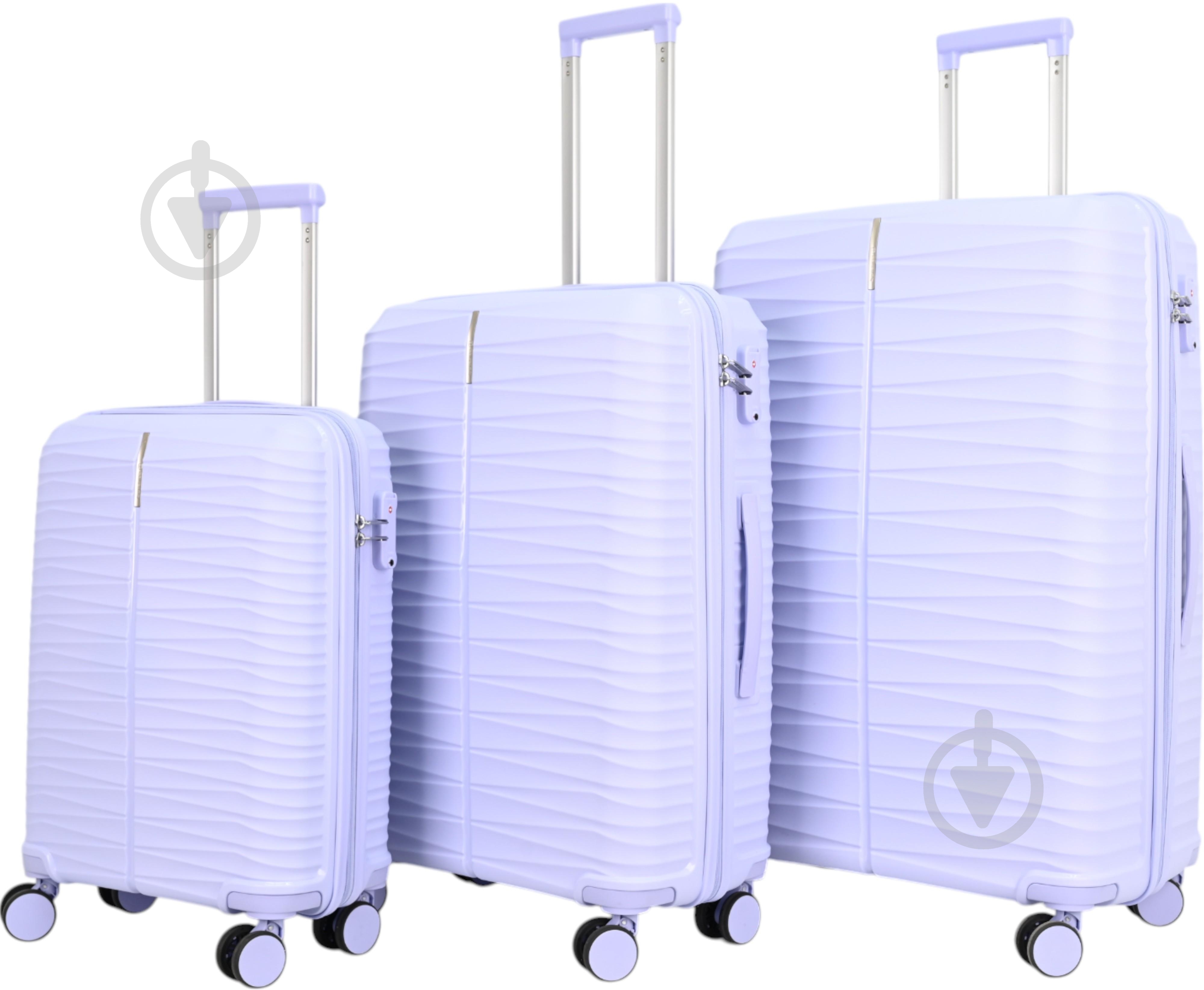 Валіза Compass MS-2691 35 л бузковий 39,5x20x55 см S - фото 9