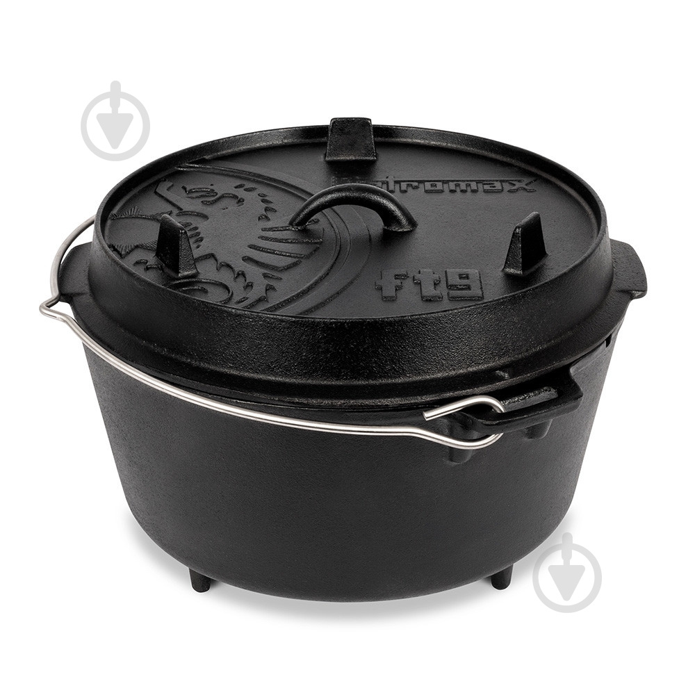 Казан с крышкой Petromax Dutch Oven ft9 на ножках 7,5 л - фото 1