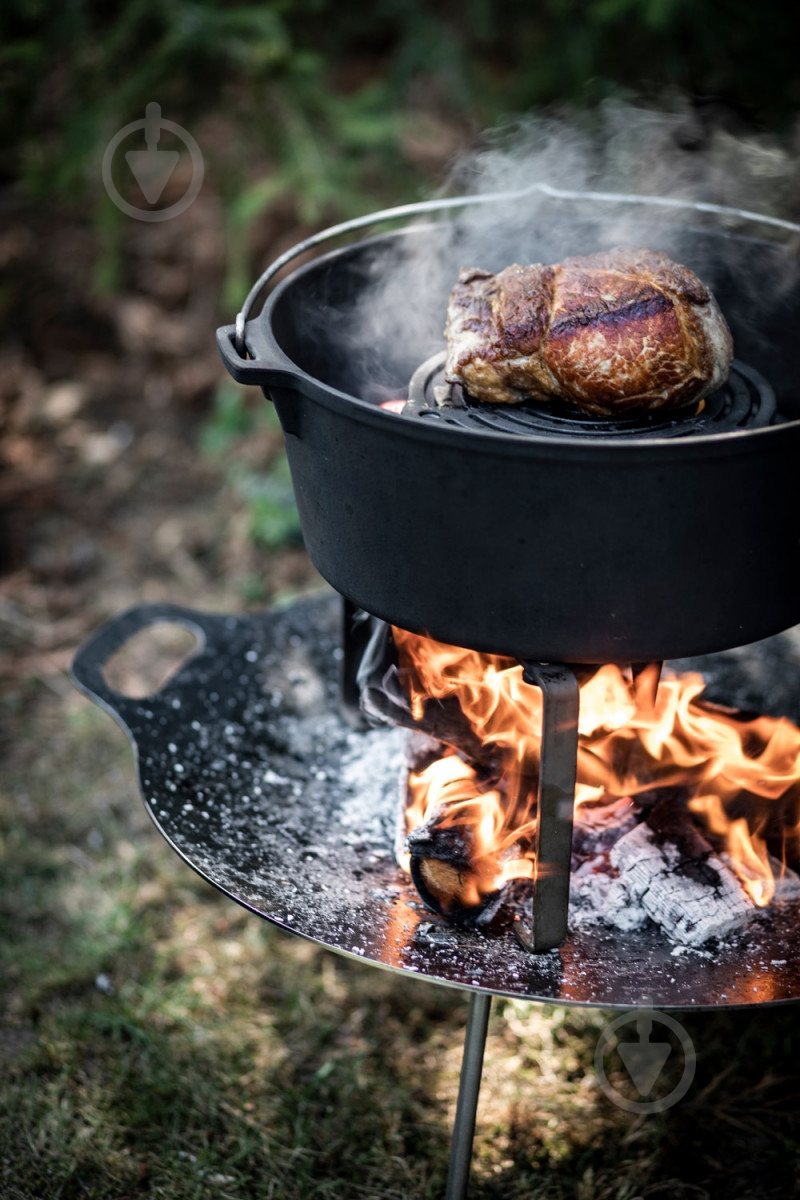 Казан із кришкою Petromax Dutch Oven ft12 плоске дно 10,8 л - фото 6