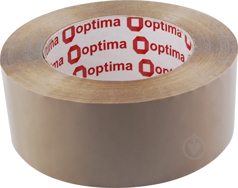 Клейка стрічка пакувальна 48 мм х 160 м х 40 мкм коричнева O45323 Optima - фото 1